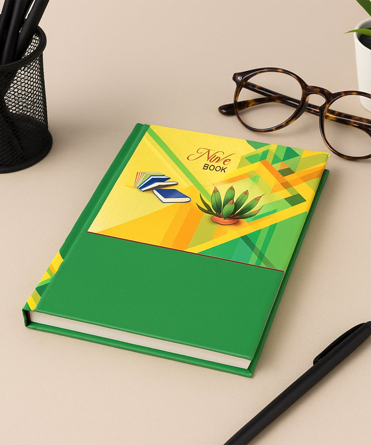 Elegant Hardcover Writing Notebook with Monthly Calendar