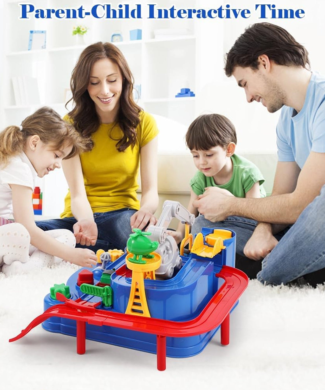 Adventure Toys, City Rescue Preschool Toy, Race Tracks for Boys, Parent-Child Interactive Kids Race Car Track Play sets (Adventure Toy)