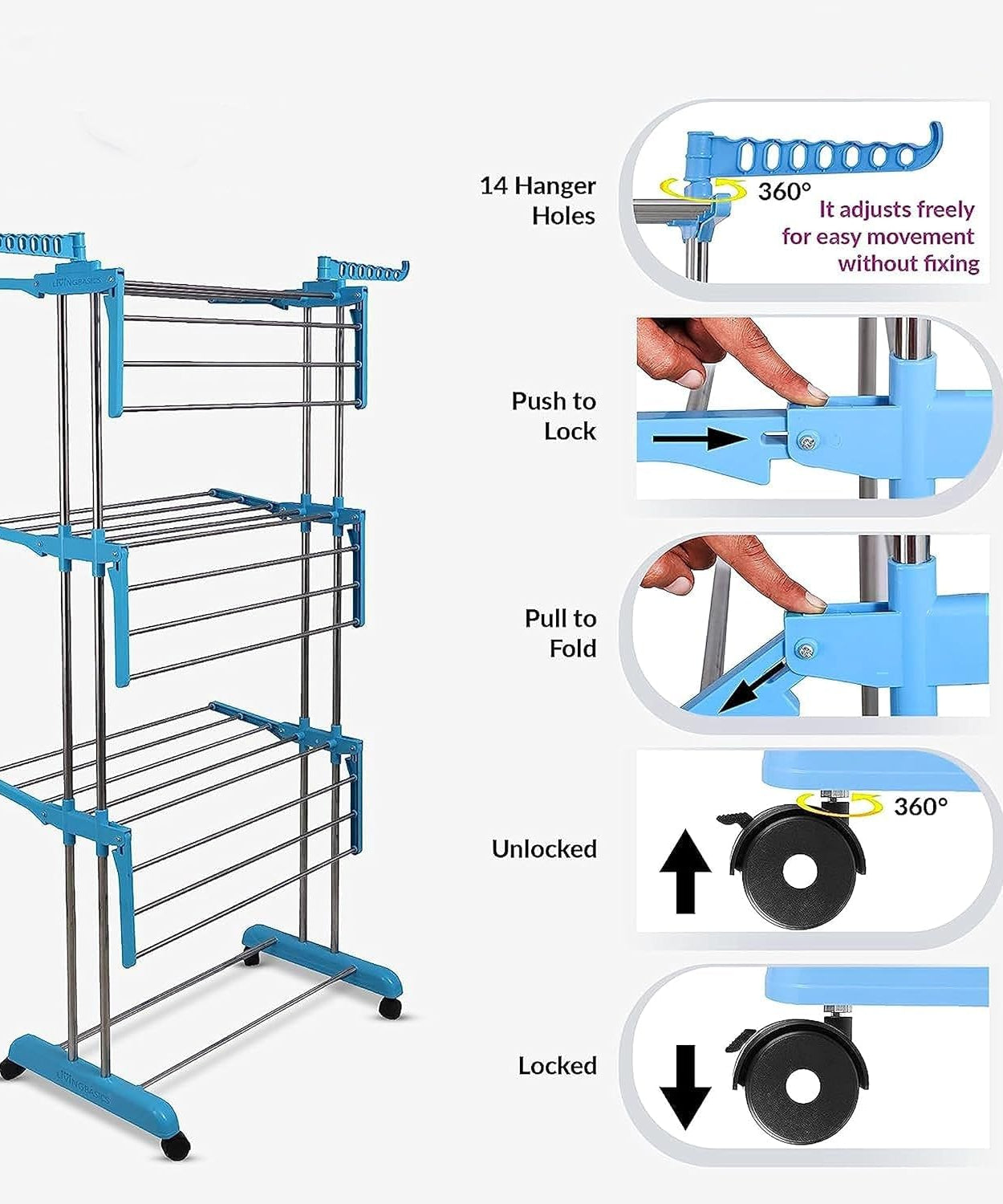 Stainless Steel Cloth Drying Stand
