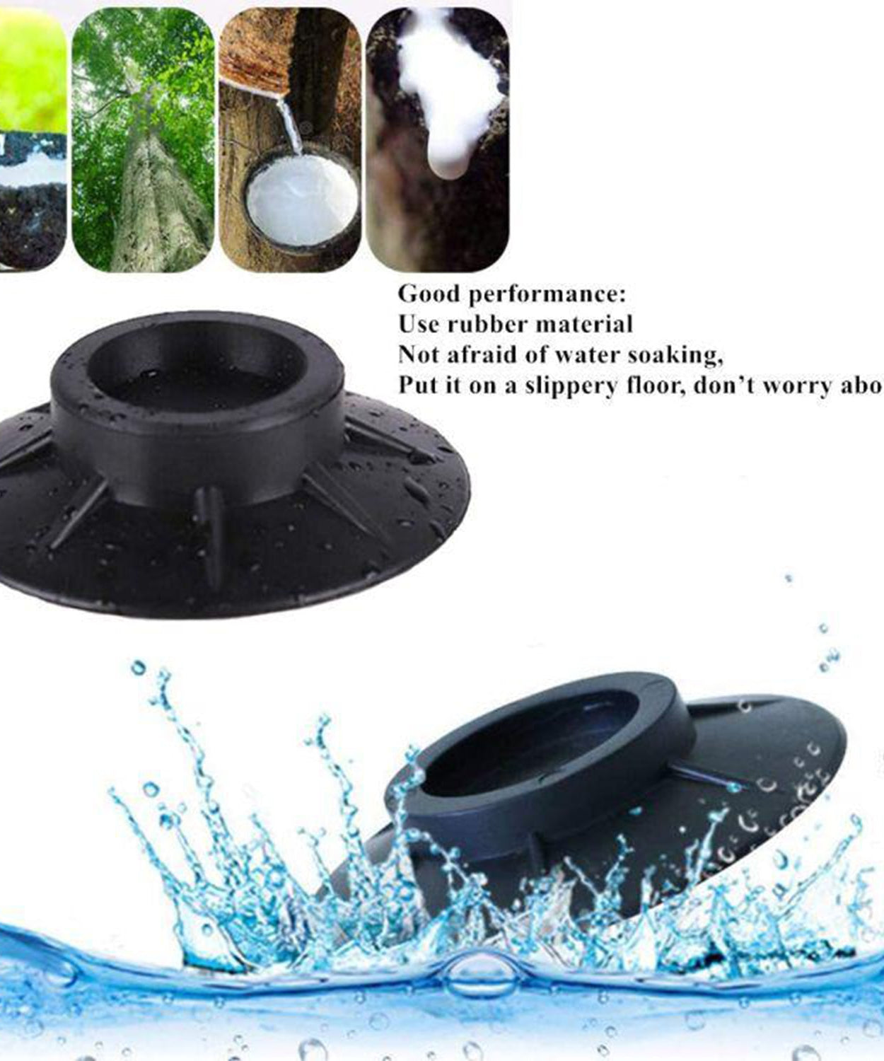 4 Pc Furniture Vibration Pad in use, preventing furniture movement and reducing noise