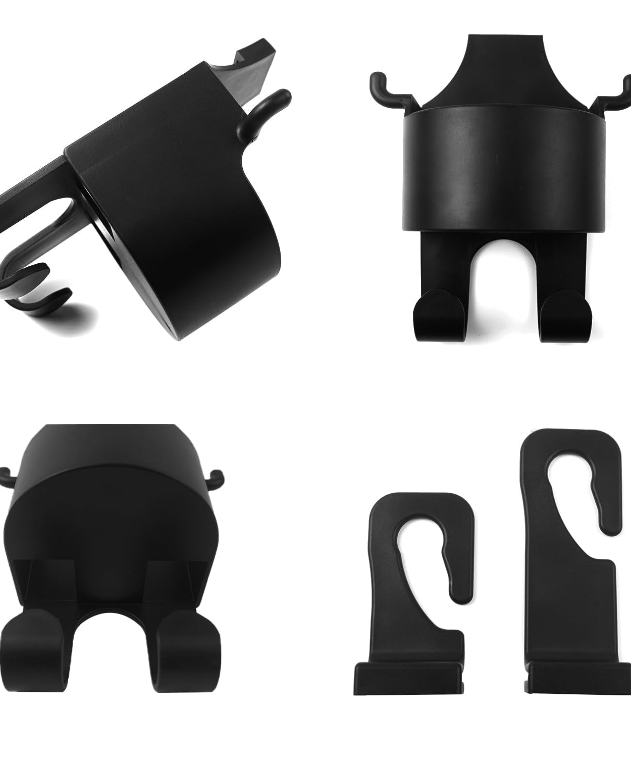 Car Headrest Backseat Organizer, 3 in 1 Automotive Cell Phone Drink cupholder Adapter with Headrest Hooks for Kids and Adults, Multifunctional Storage for Car Travel Accessories