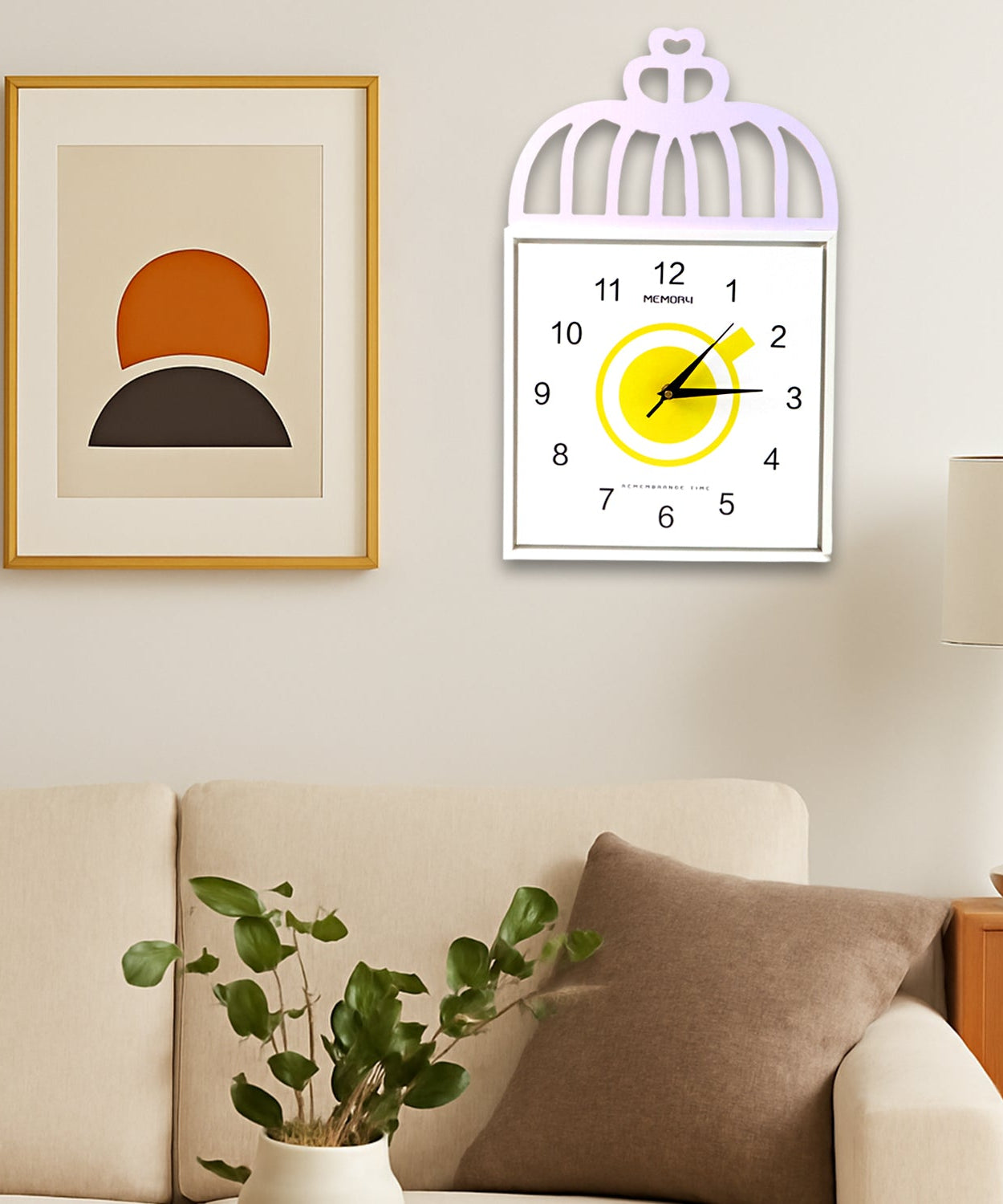 Decorative Square Wall Clock Battery Operated – 1 Pc