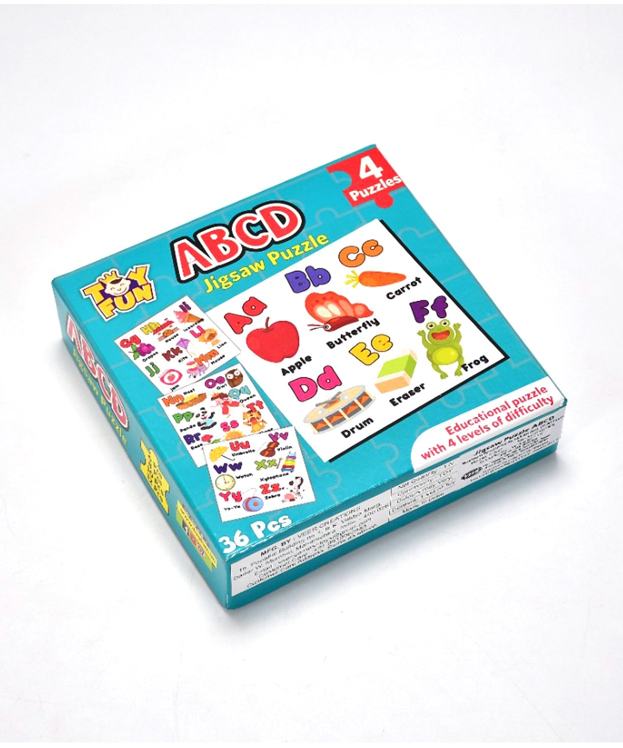ABC learning puzzles for kids, packaged set