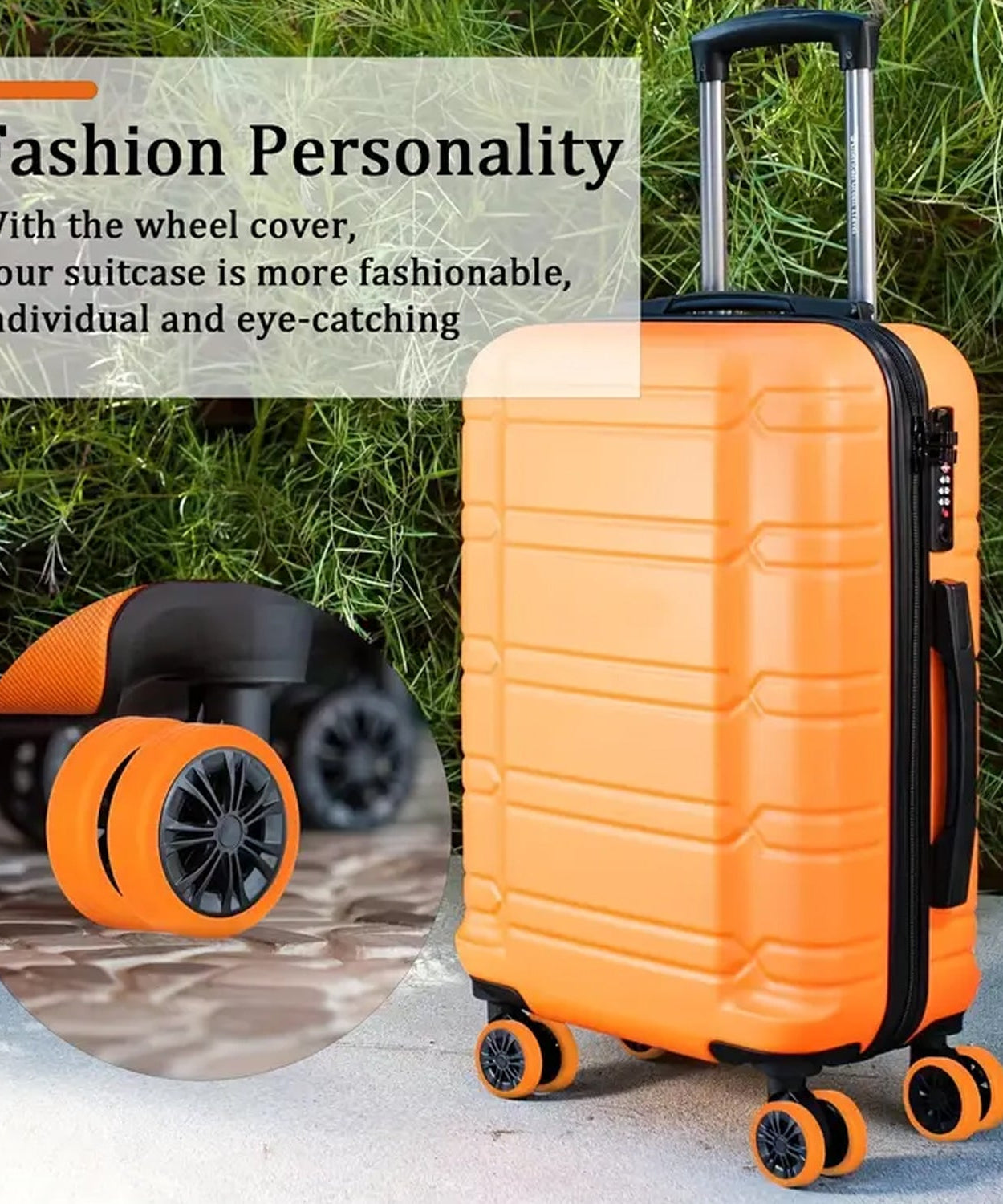 Silicone Suitcase Wheel Covers – Noise Reduction & Protection (4 Pc Set)