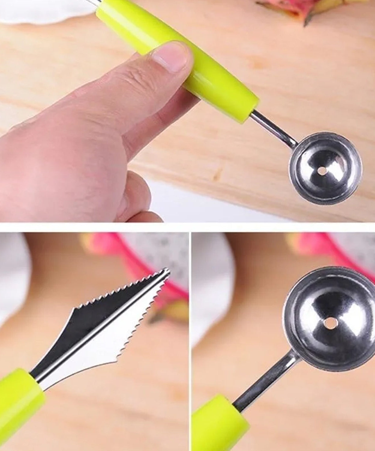 Ball scoop for fruit decoration