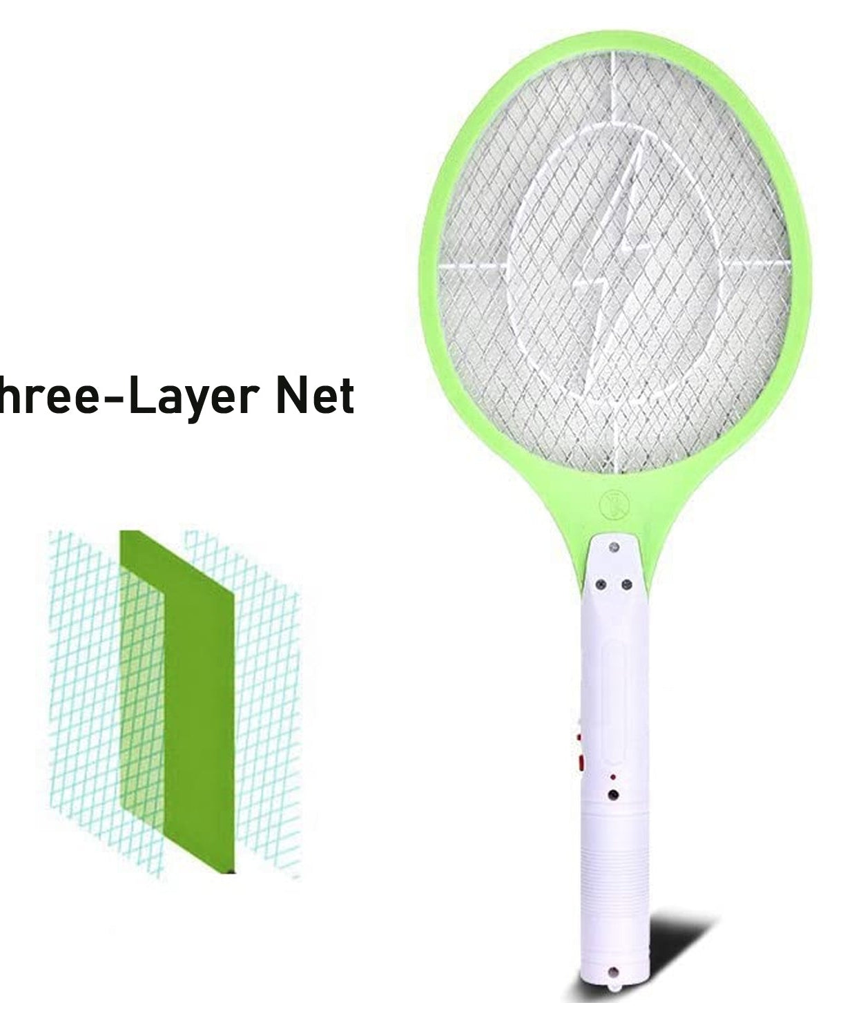 Rechargeable Mosquito Killer Racket – Handheld Electric Fly Swatter with Cable (Quality Assured, with cable)