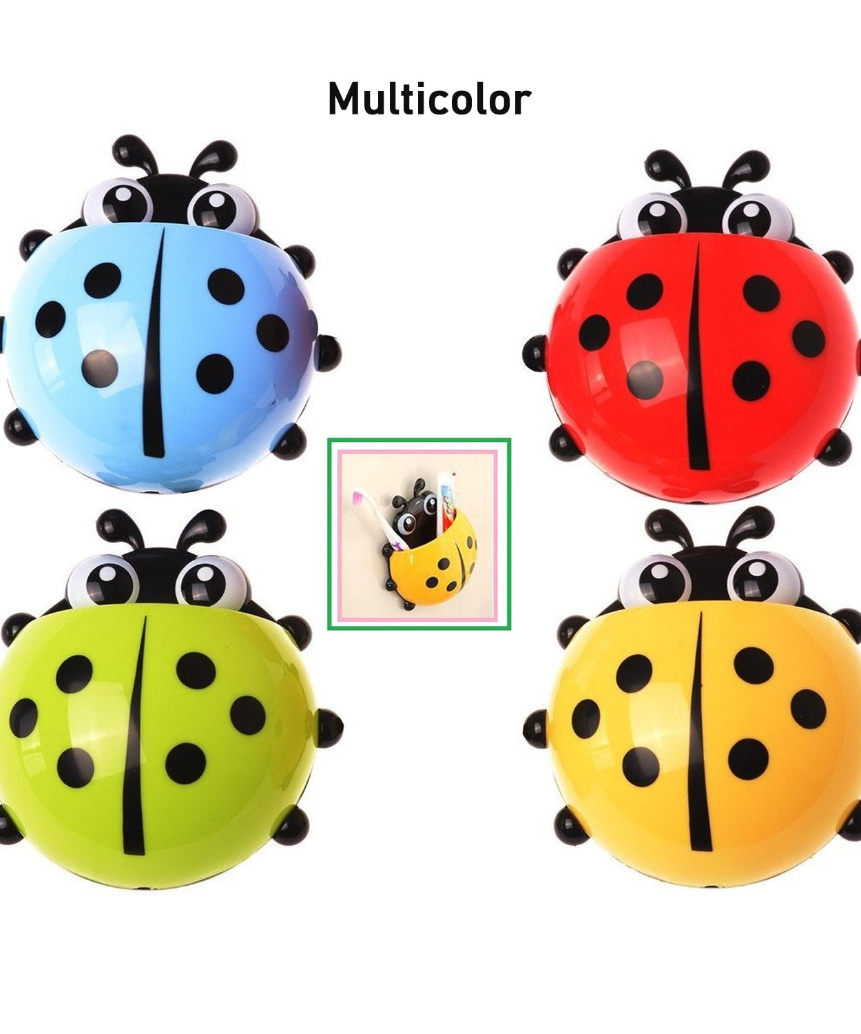 Ladybug Toothbrush Holder (1 Pc)