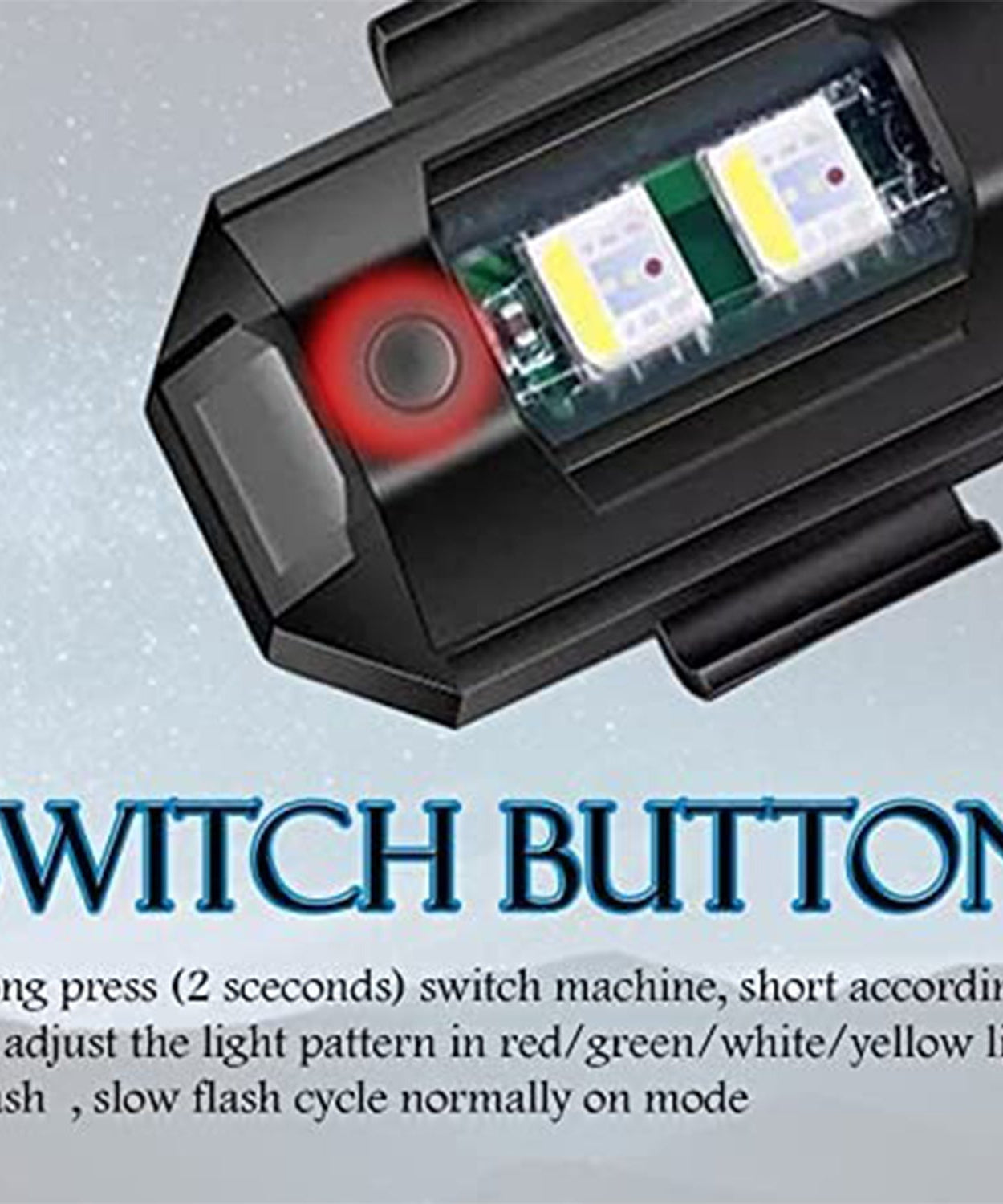 Mini LED Strobe Lights, Waterproof Lights, Lightweight RGB LED Lights Drone Strobe Lights Veicle Anti-Collision Strobe Light Bike Motocycle Lights USB Recharge  Multi-colors