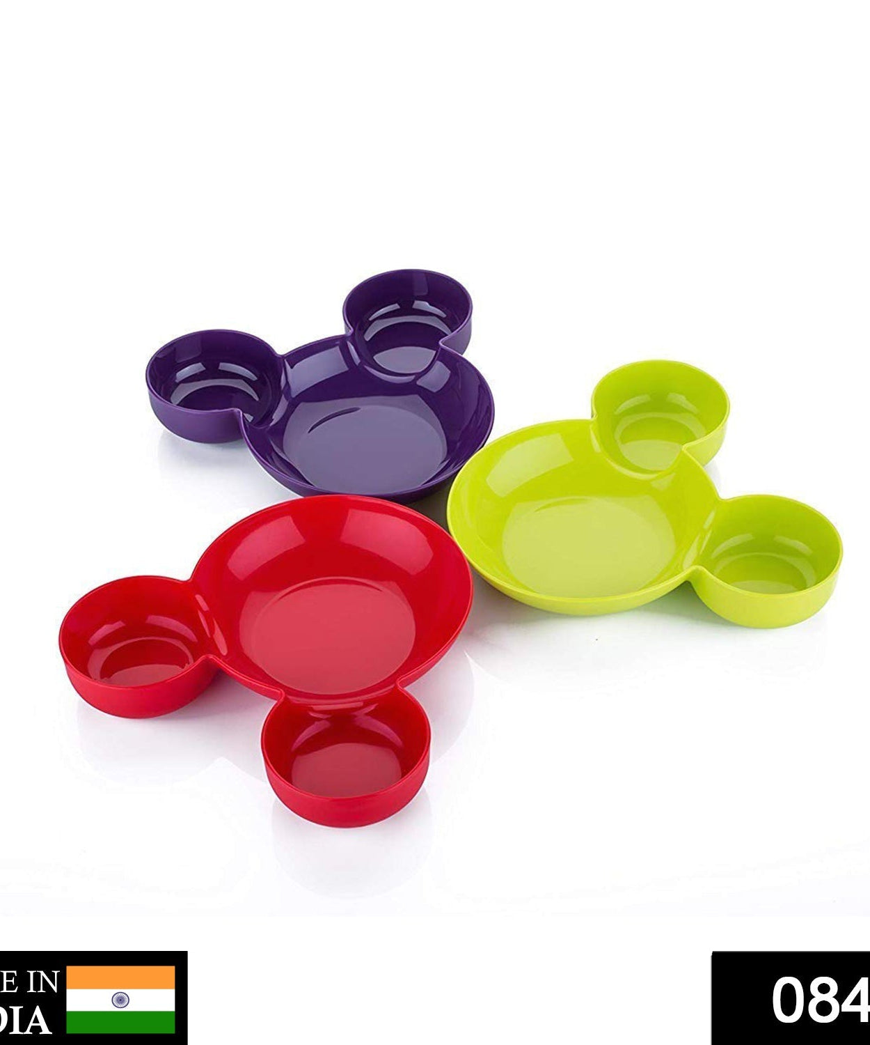 Sectioned plate in Mickey shape