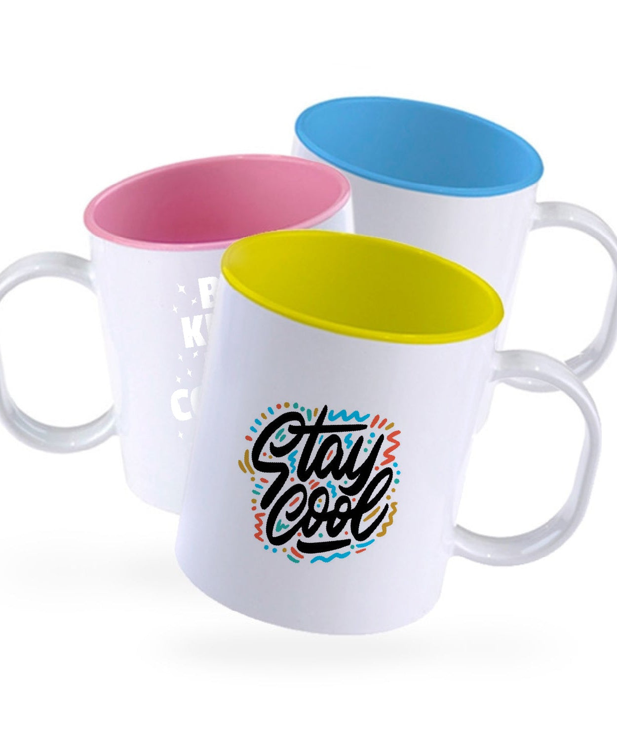 Mixed design mug for coffee and other beverages.