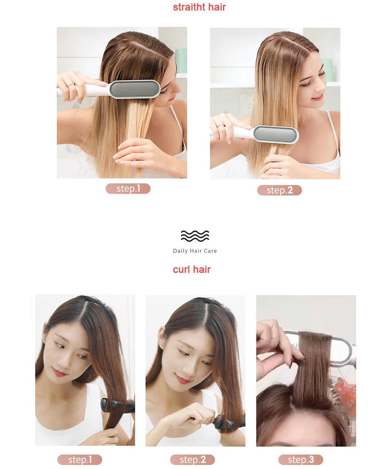 Hair straightener with professional finish