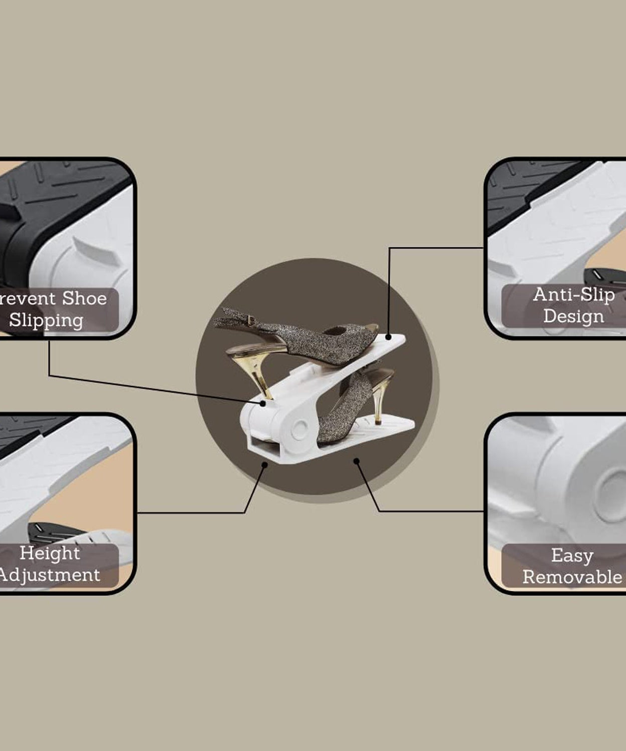 Adjustable shoe storage for neat and tidy closets