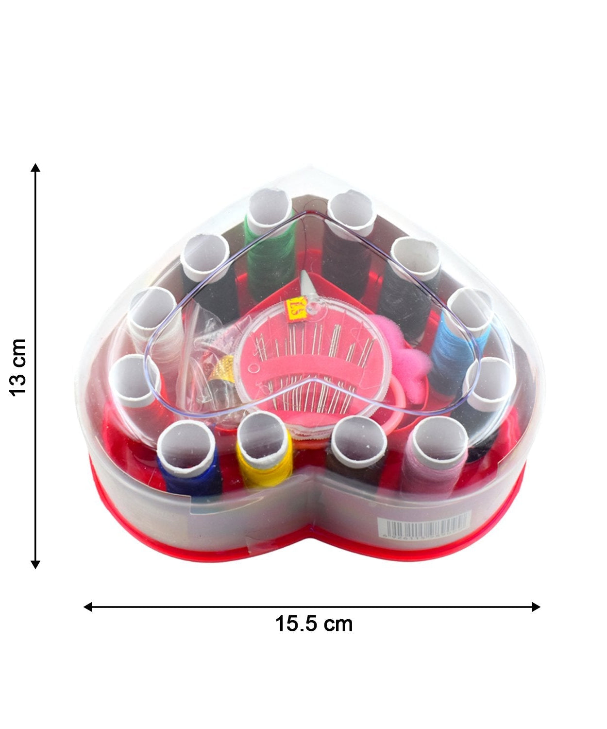 Sewing box with multiple compartments and heart shape