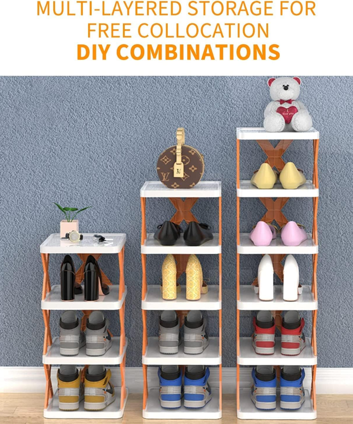 6-layer foldable shoe rack