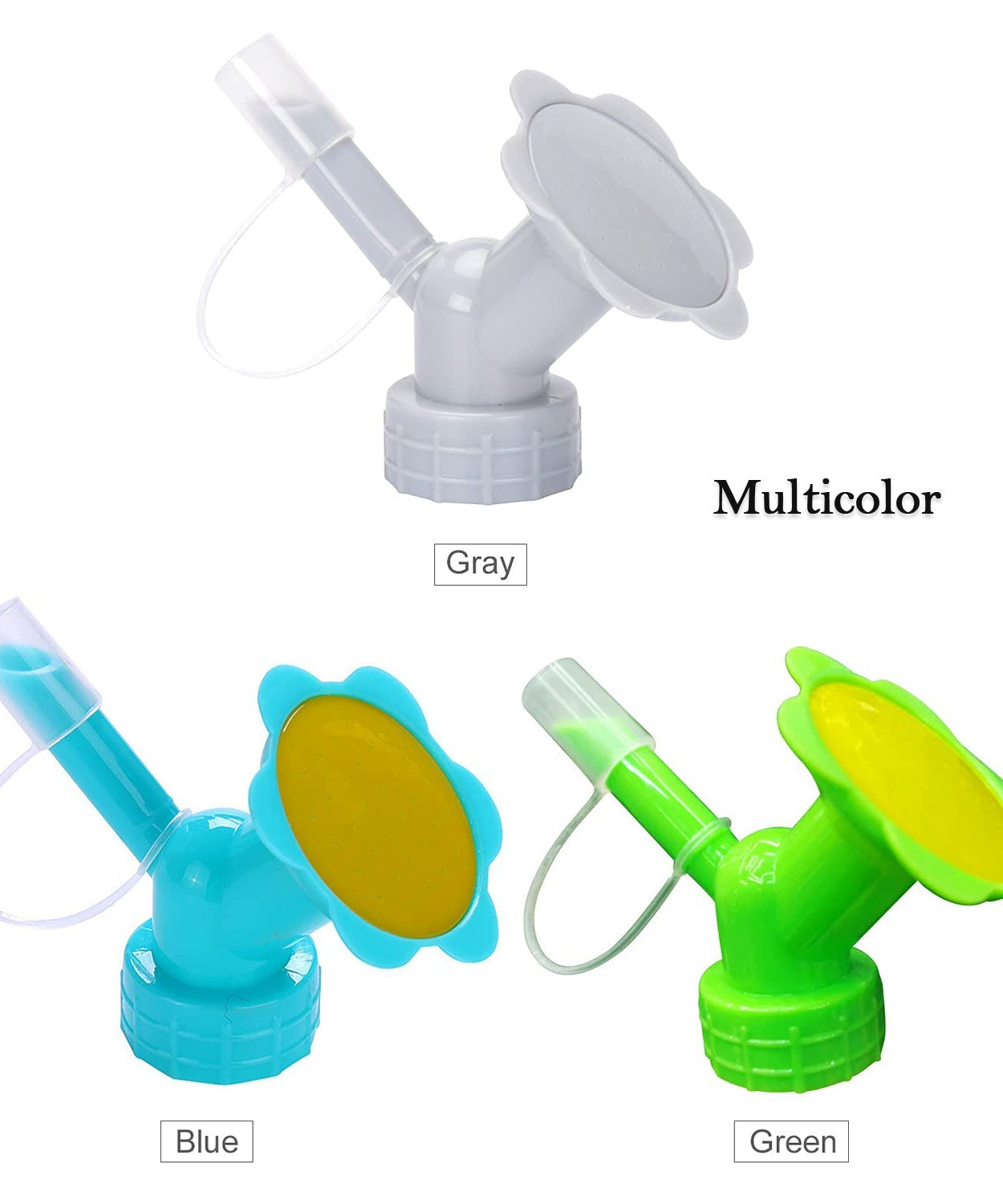 Dual head watering nozzle for garden