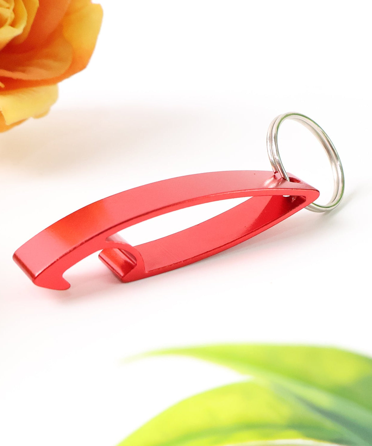 2 in 1 Compact Metal Bottle Opener with Keyring (1 Pc)
