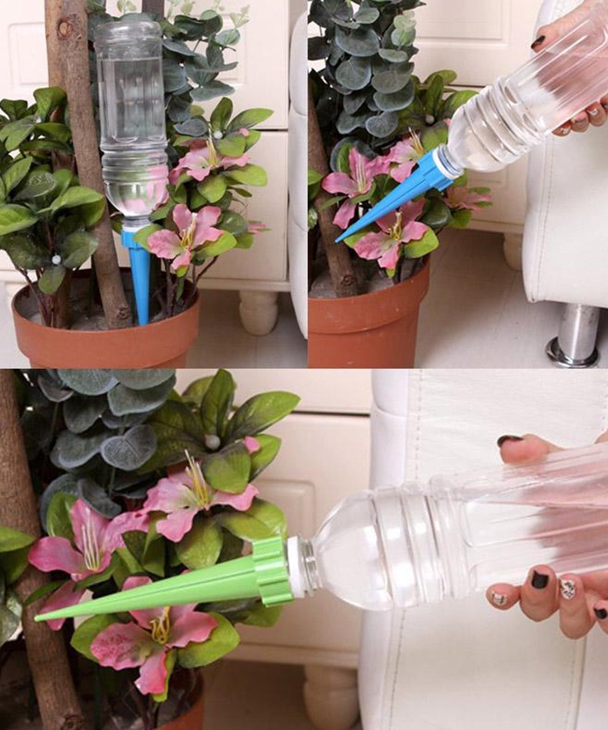 Adjustable Plant Watering Spikes with Slow Release Valve