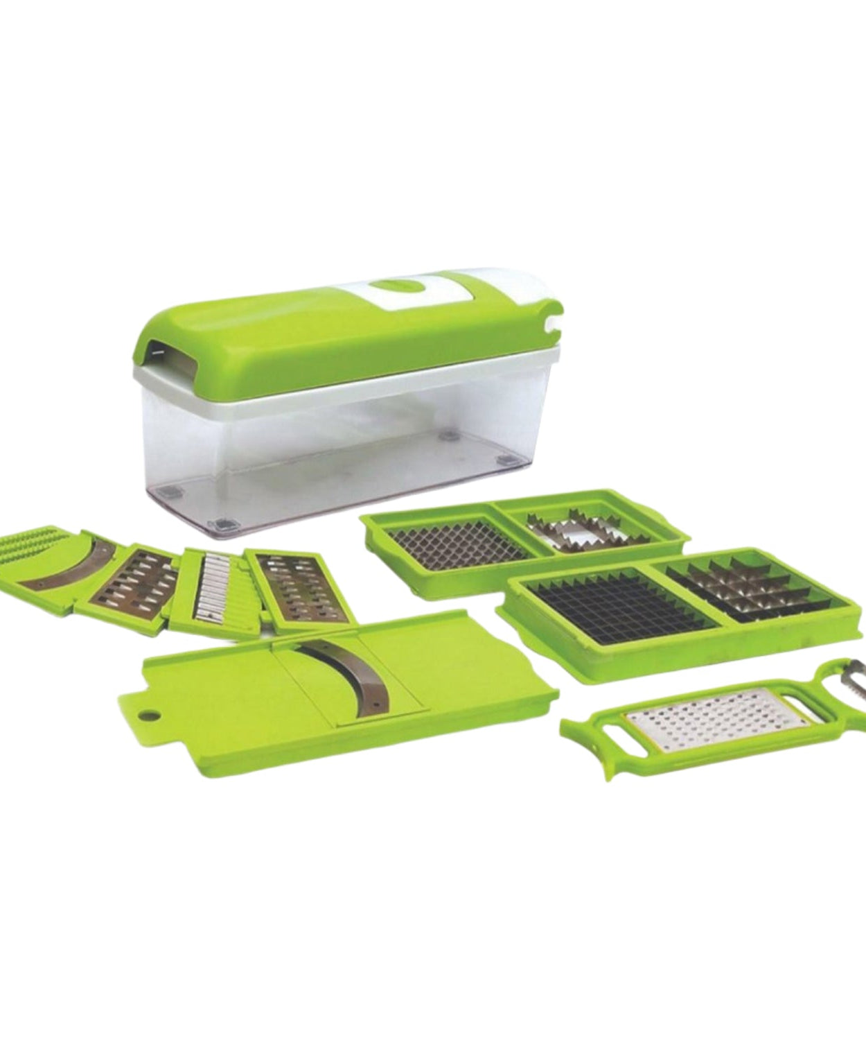 Plastic 13-in-1 manual vegetable grater and slicer