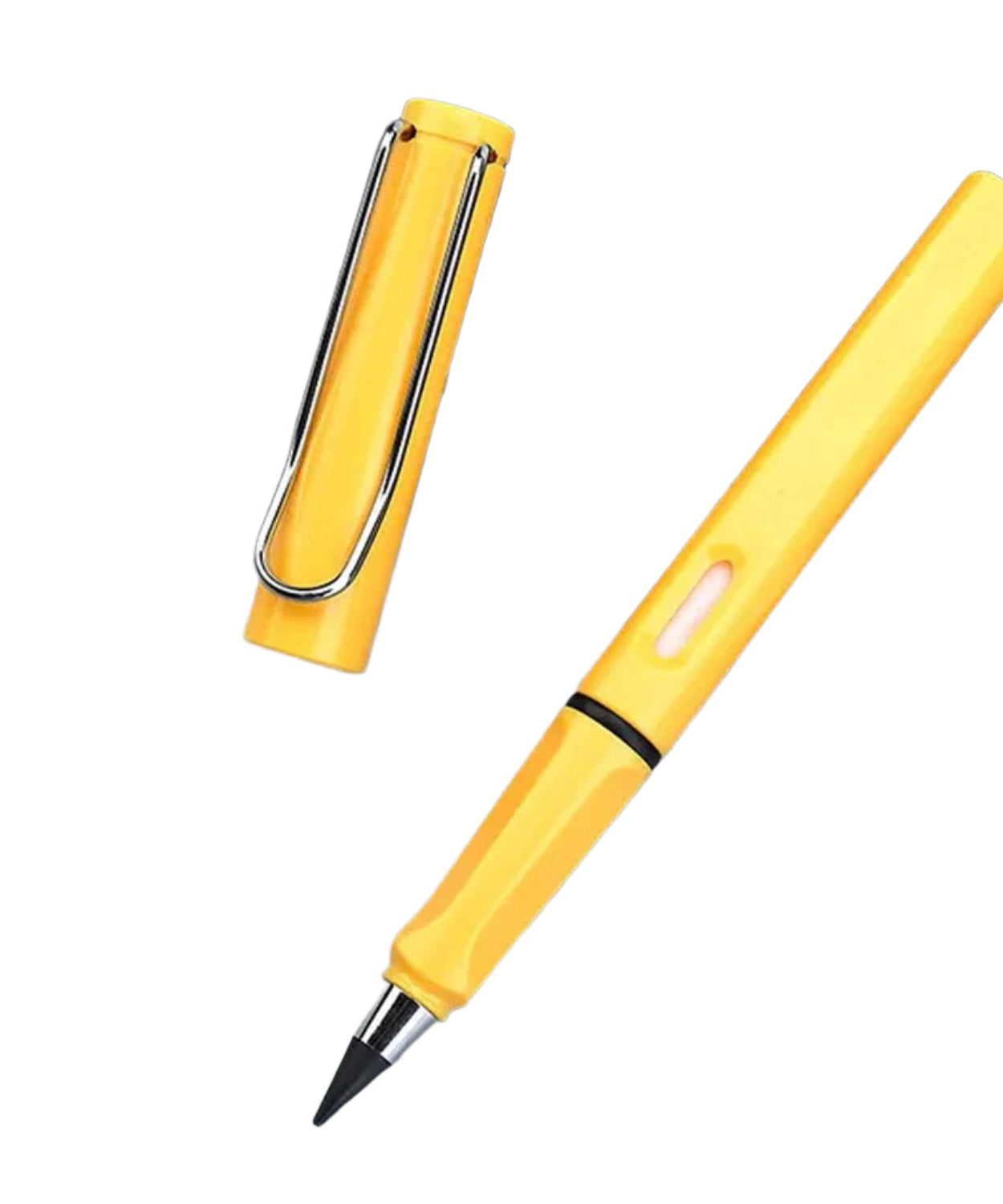 2-in-1 Everlasting Magic Pencil with Replaceable Eraser – Inkless, Reusable, Portable (1 Pc / Mix Color)