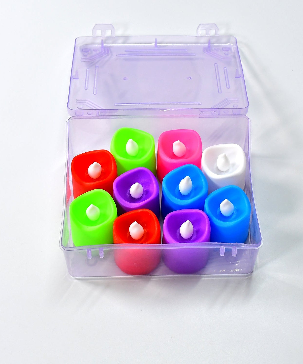 Set of 10 LED tealight candles, battery operated, decorative