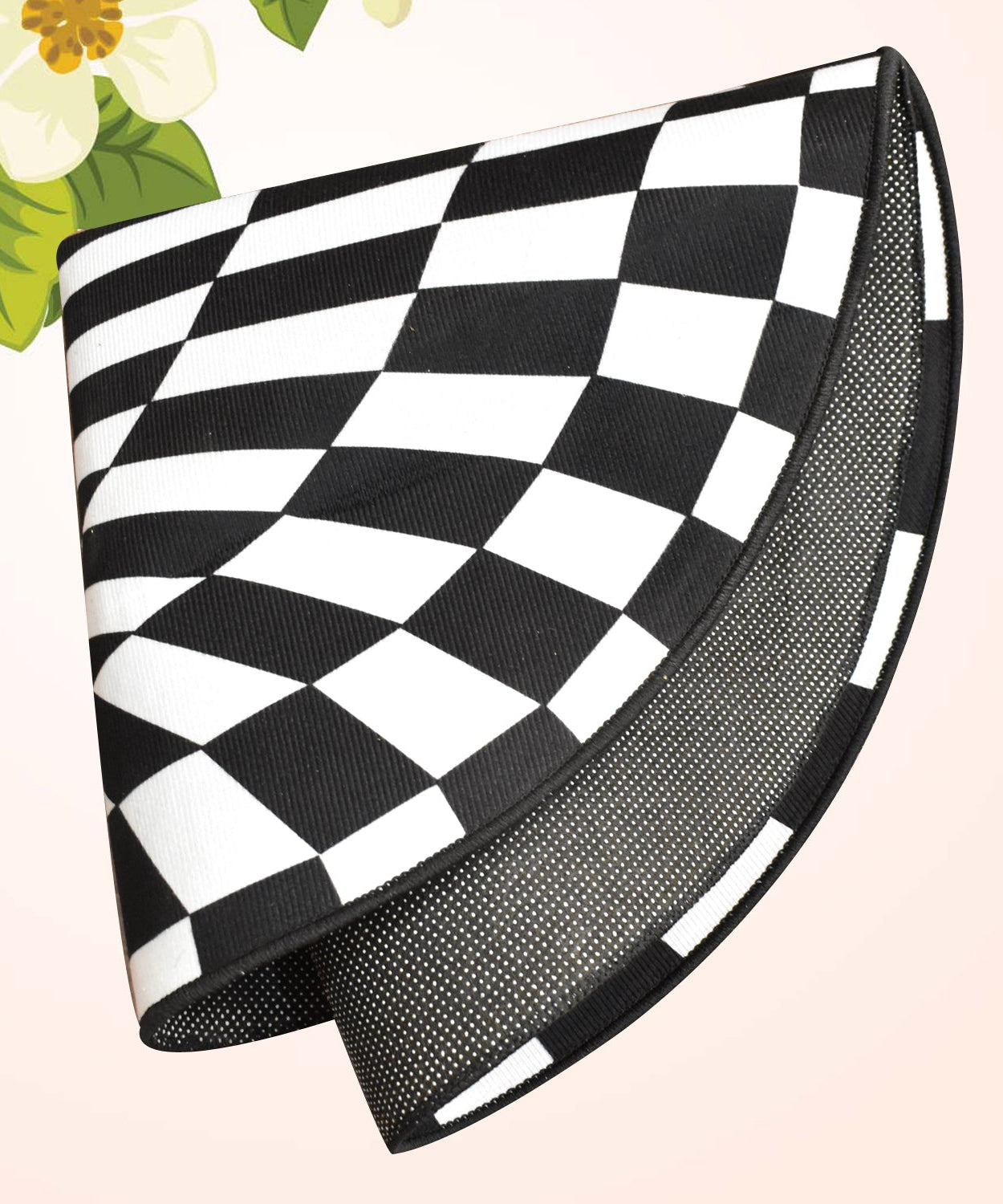 3D Space Round Carpet, Floor Mat Non-Woven Doormat (1 Pc / 78 Cm)