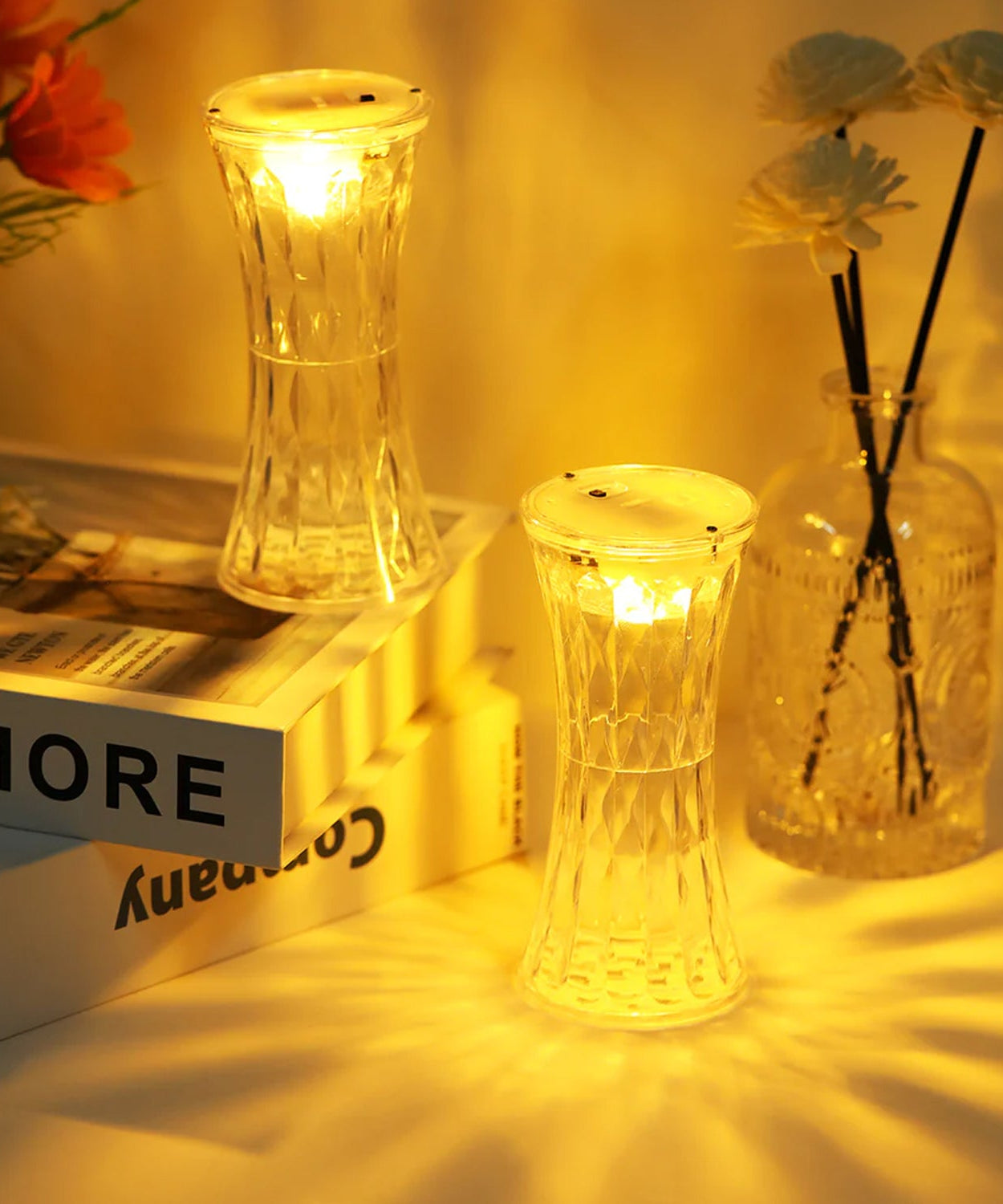 Transparent crystal lamp ideal for soft lighting in children's rooms