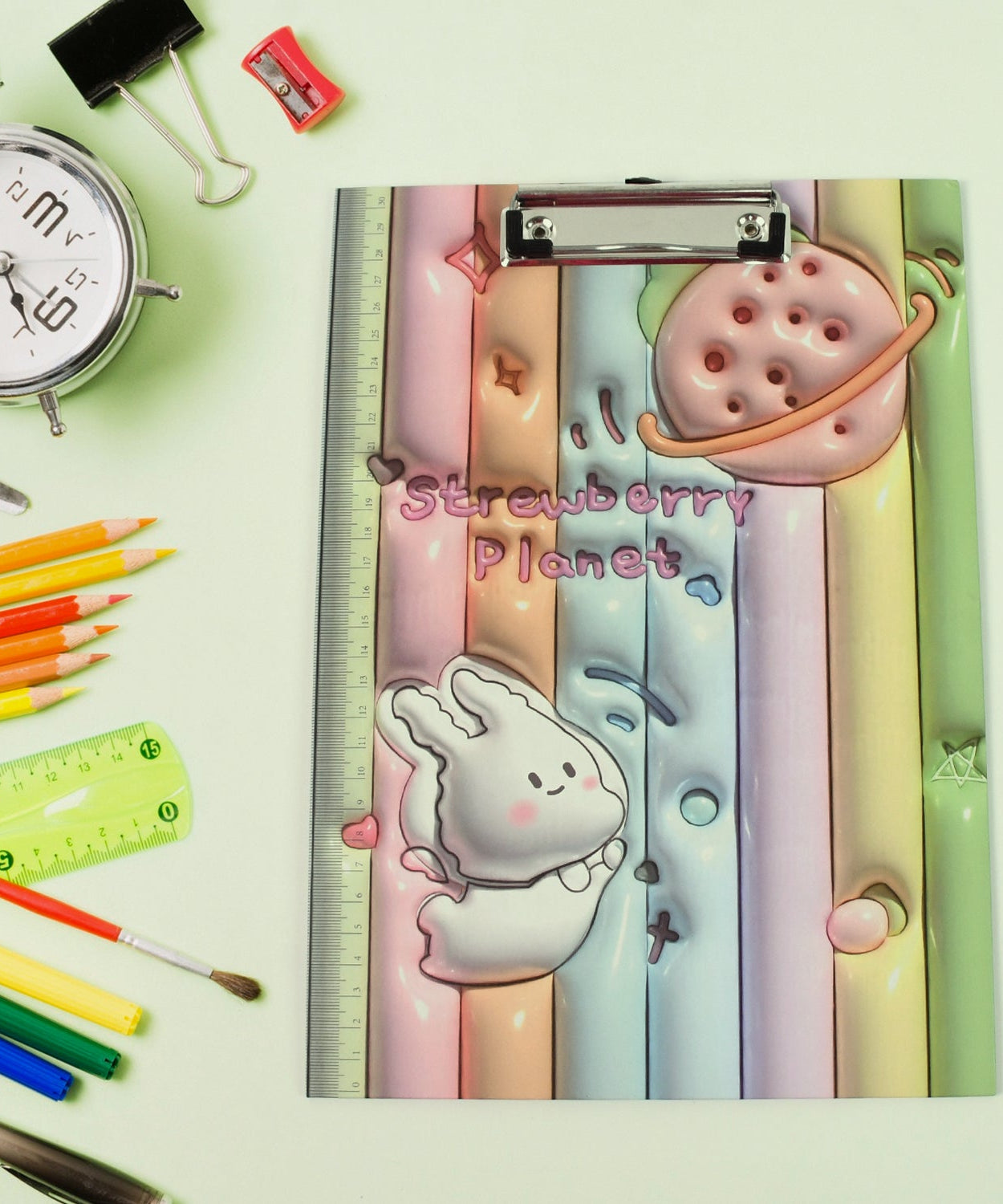 Wooden Paper Clipboard Writing Pad with Clip (1 Pc / 31×22 Cm)