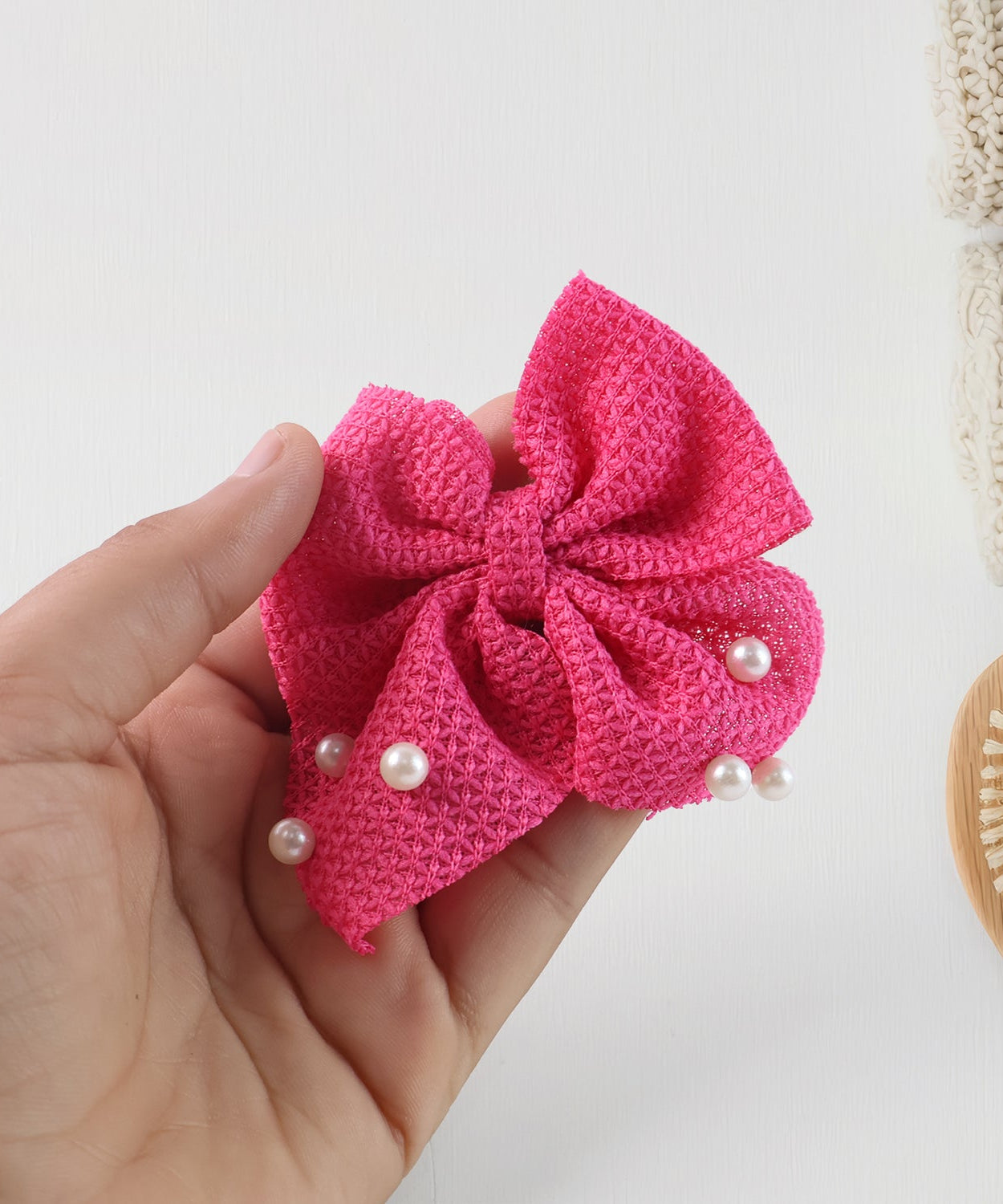 Hair Bow Knot Clip Suitable For Girls (12 Pc / Multicolour & Mix Design) Hair accessories