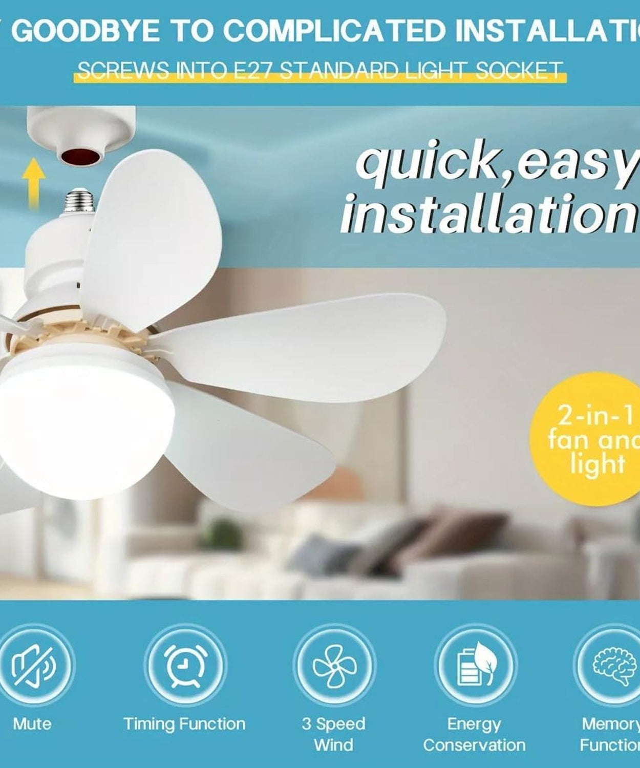 40W LED Ceiling Fan Remote Control