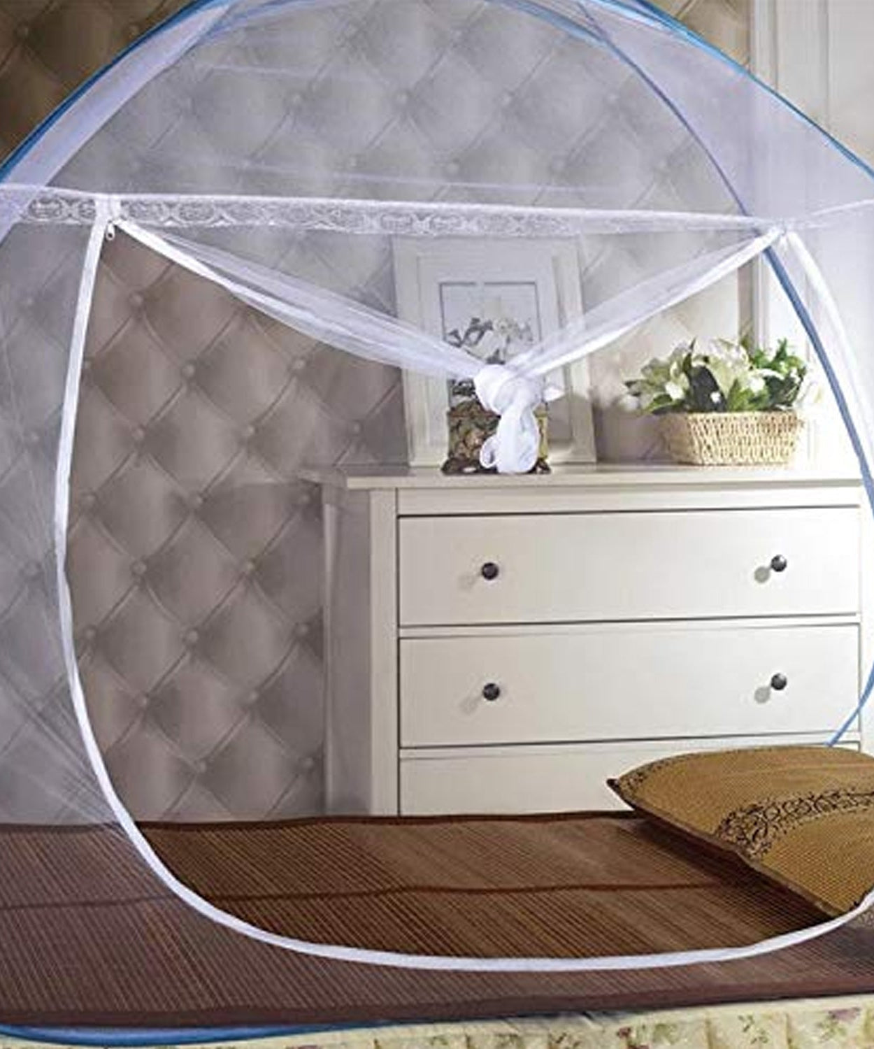 Premium Polyester Foldable Mosquito Net Tent (100 Cm Long / 1 Pc)