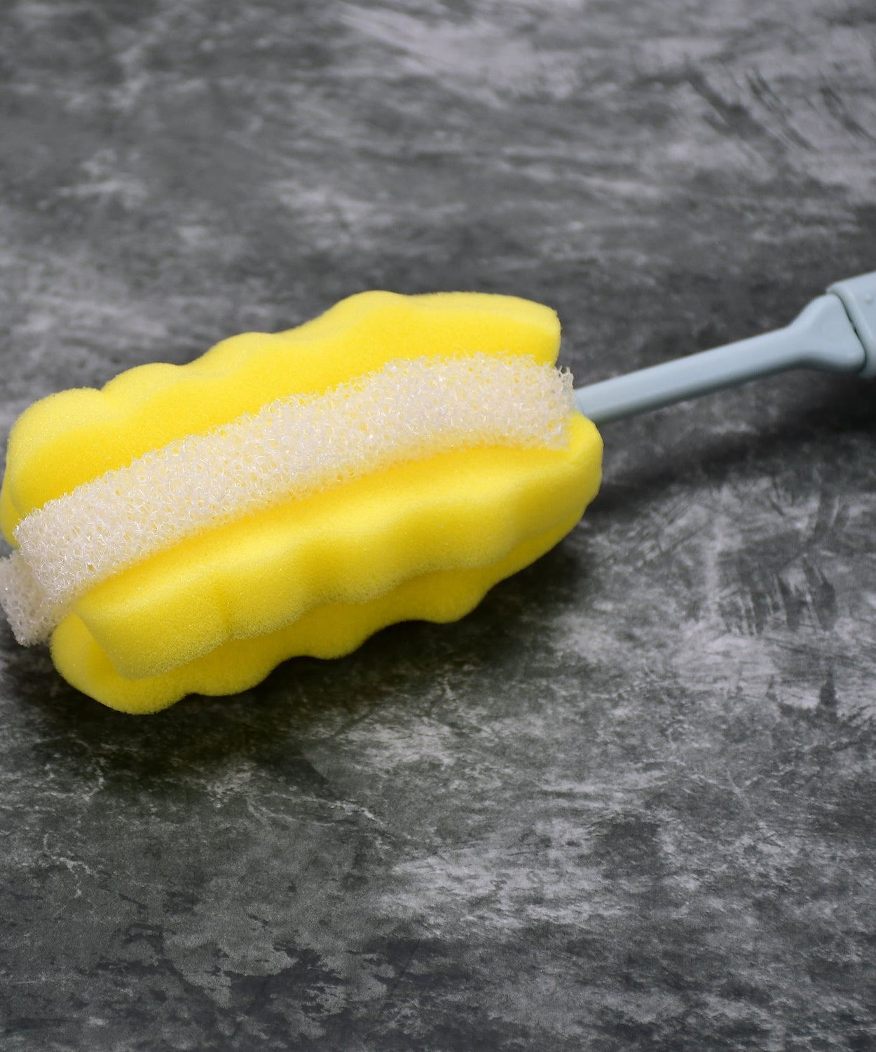 Sponge head brush for cleaning cups and bottles