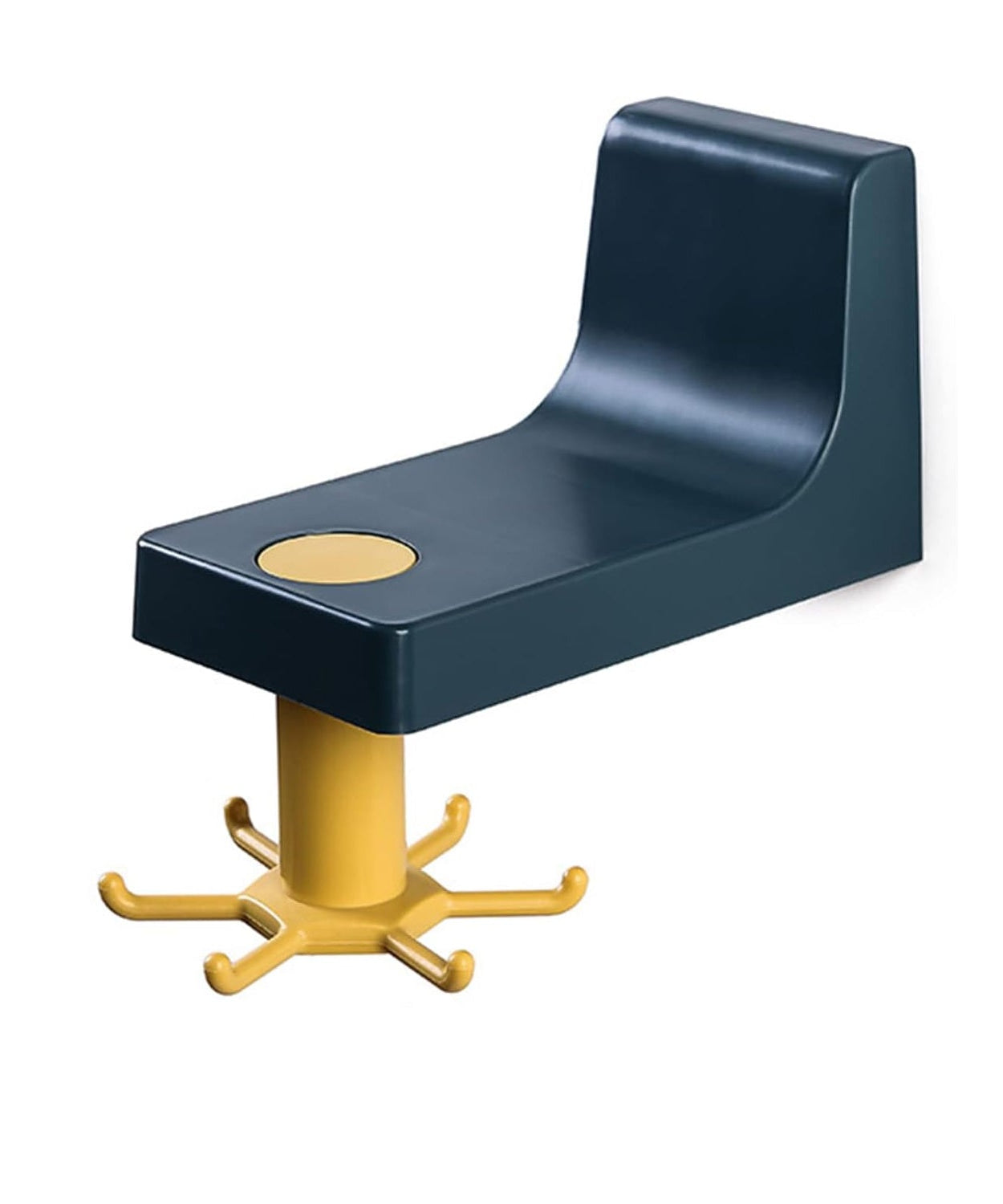 360 Degree Rotating Self Adhesive Plastic Wall Hook Hanger; Multifunctional Hanger with 6 Heavy Duty Claw Hooks