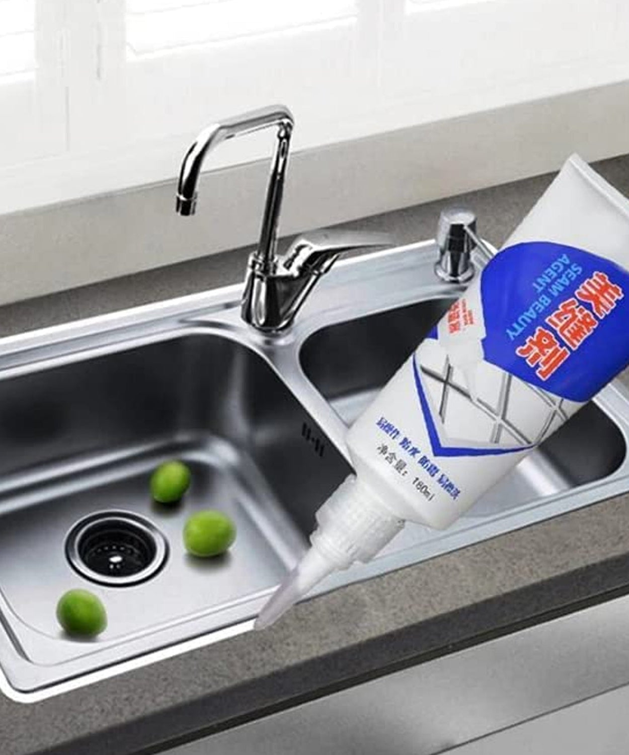 Waterproof Tile Gap / Crack / Grout Filler Water-Resistant Silicone Sealant for DIY Home Sink Gaps / Tiles Gaps / Grouts Repair Filler Tube For Home, Office, Bathroom, Toilets(180 Ml)