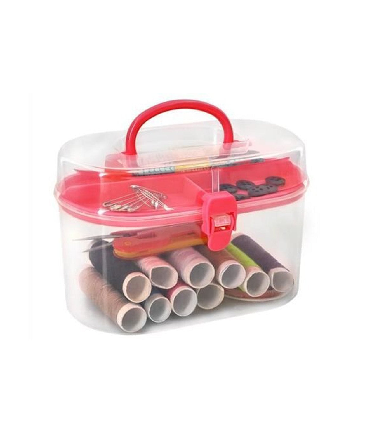 Handy sewing kit for travel with compact design, includes thread, needles, and more