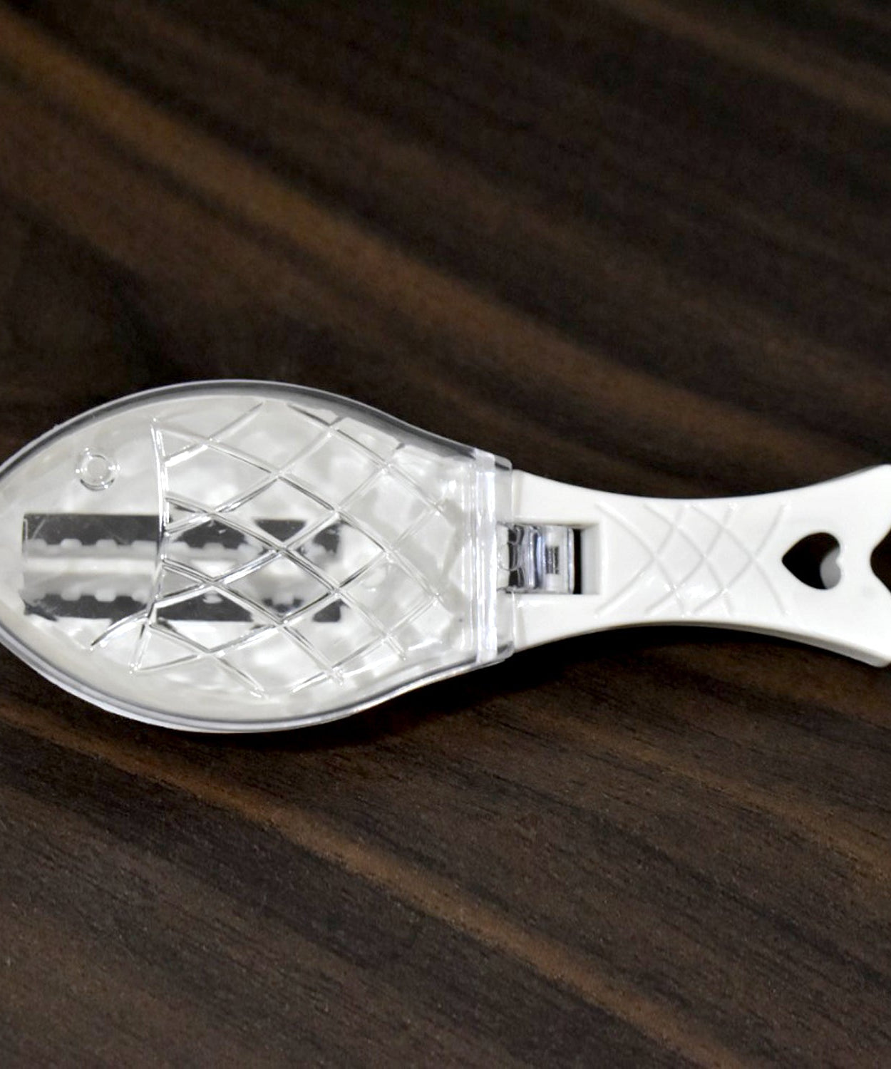 Fish scale scraper tool for easy fish cleaning.