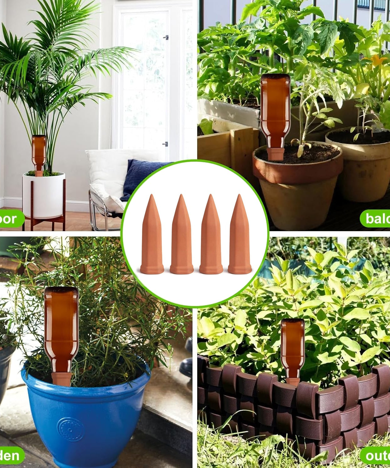 Self Plant Watering Spikes (4 Pcs Set)
