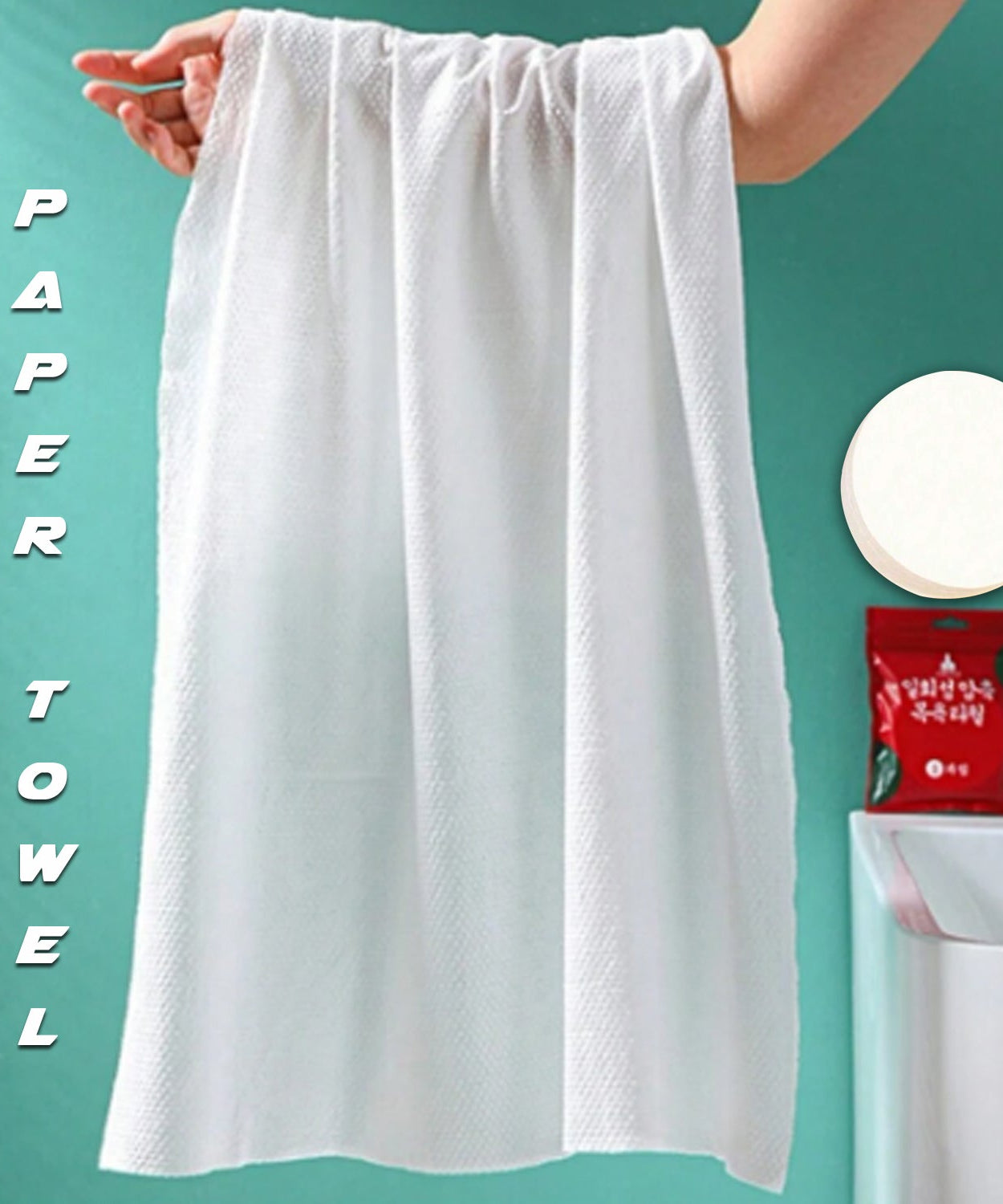 Compressed Towels Portable Disposable Compressed Cotton Coin Tissue Towel for Travel, Camping, Hiking, Sport, Beauty Salon, Home Hand Wipes (30x25 Cm)