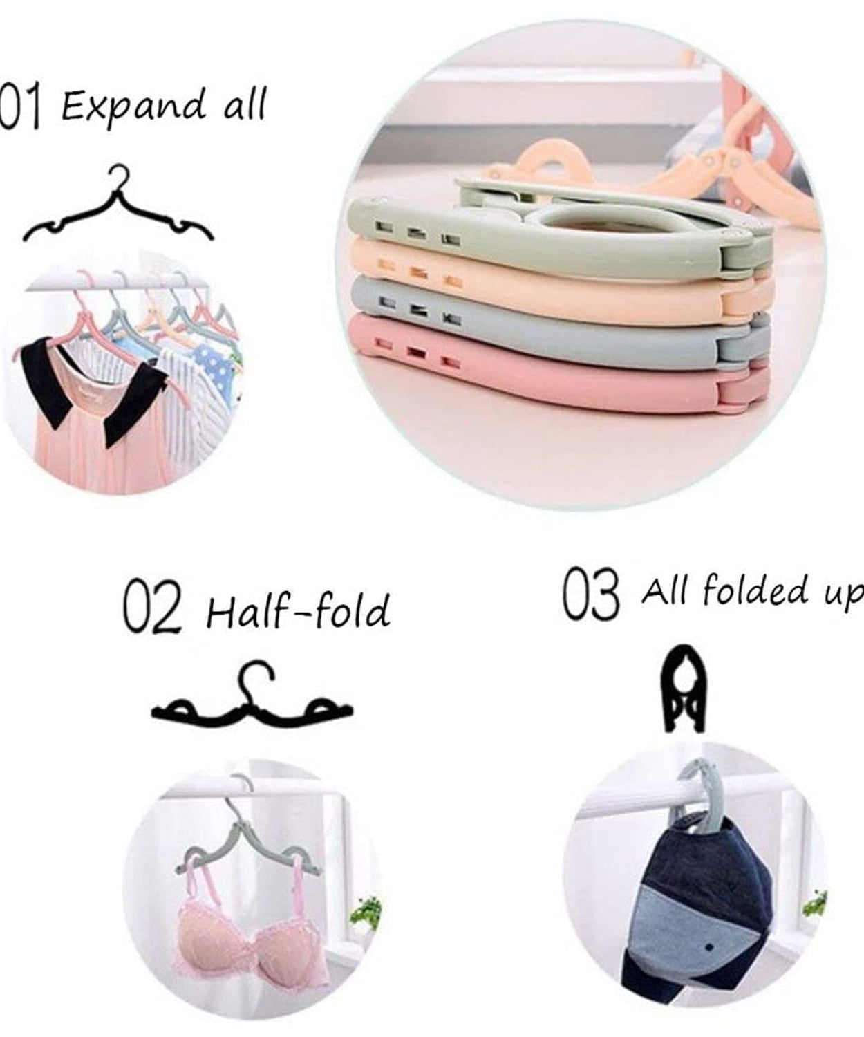 Travel Hangers, Portable Folding Clothes Hangers (1 Pc / Small)