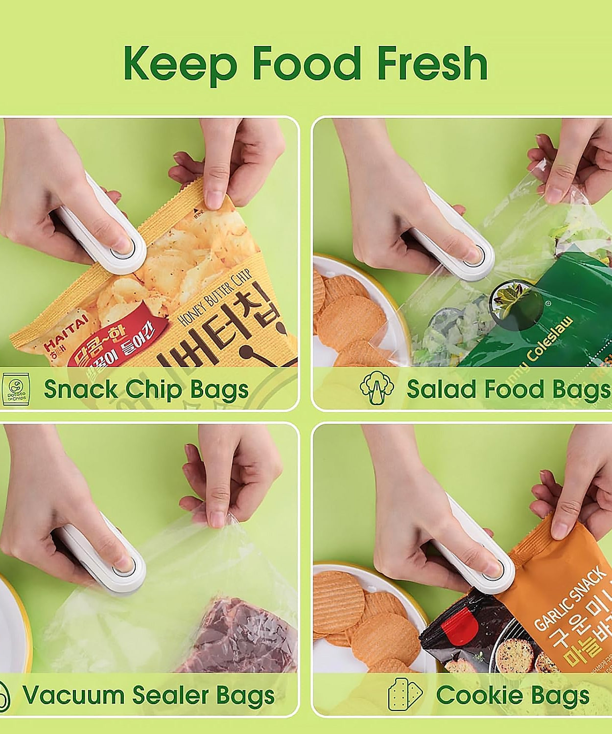 Mini Bag Sealer, 2 in 1 Seal & Cutter Heat Sealers