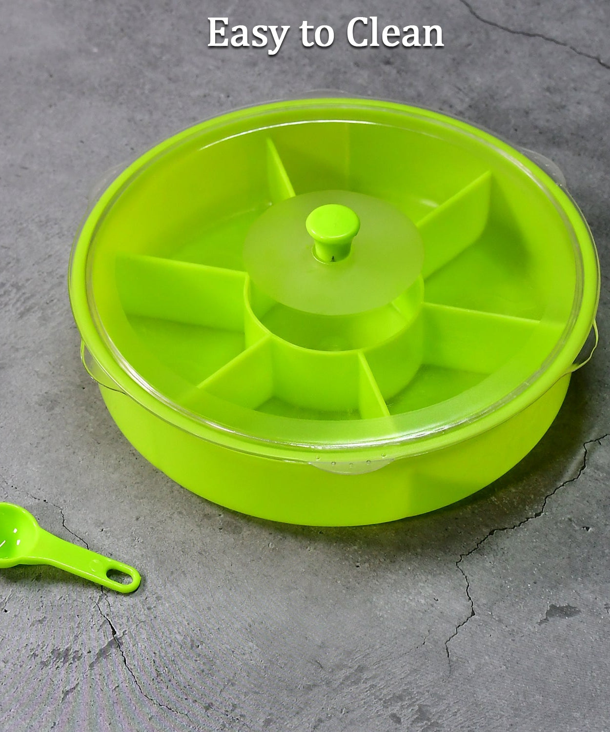 Dry-fruit and masala storage box with spoon