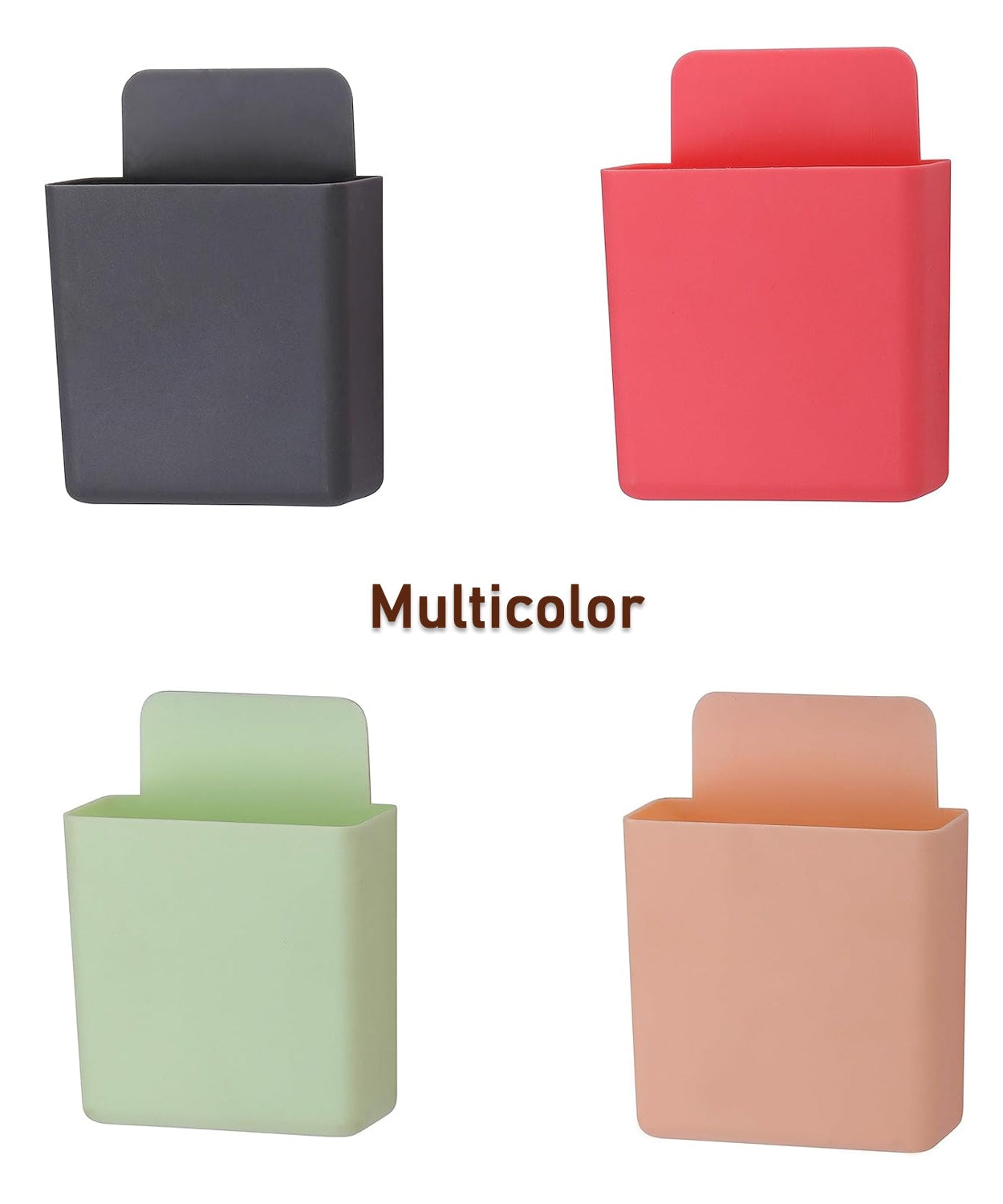 Wall holder for keeping remote controls and phones organized