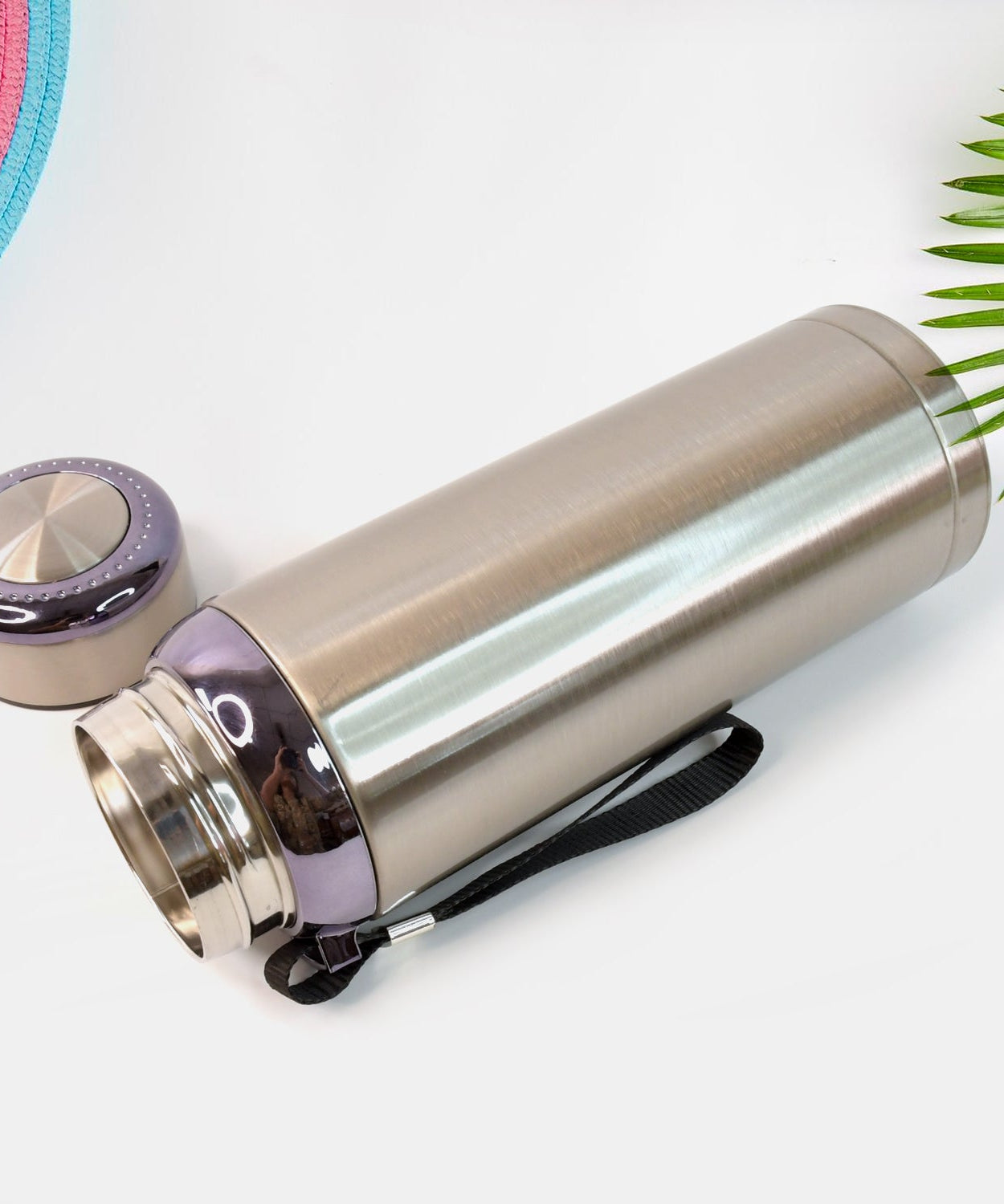 800ml Stainless Steel Water Bottle – Leak-Proof Thermos Flask for Travel, Gym, Office, Home Use (1 Pc)