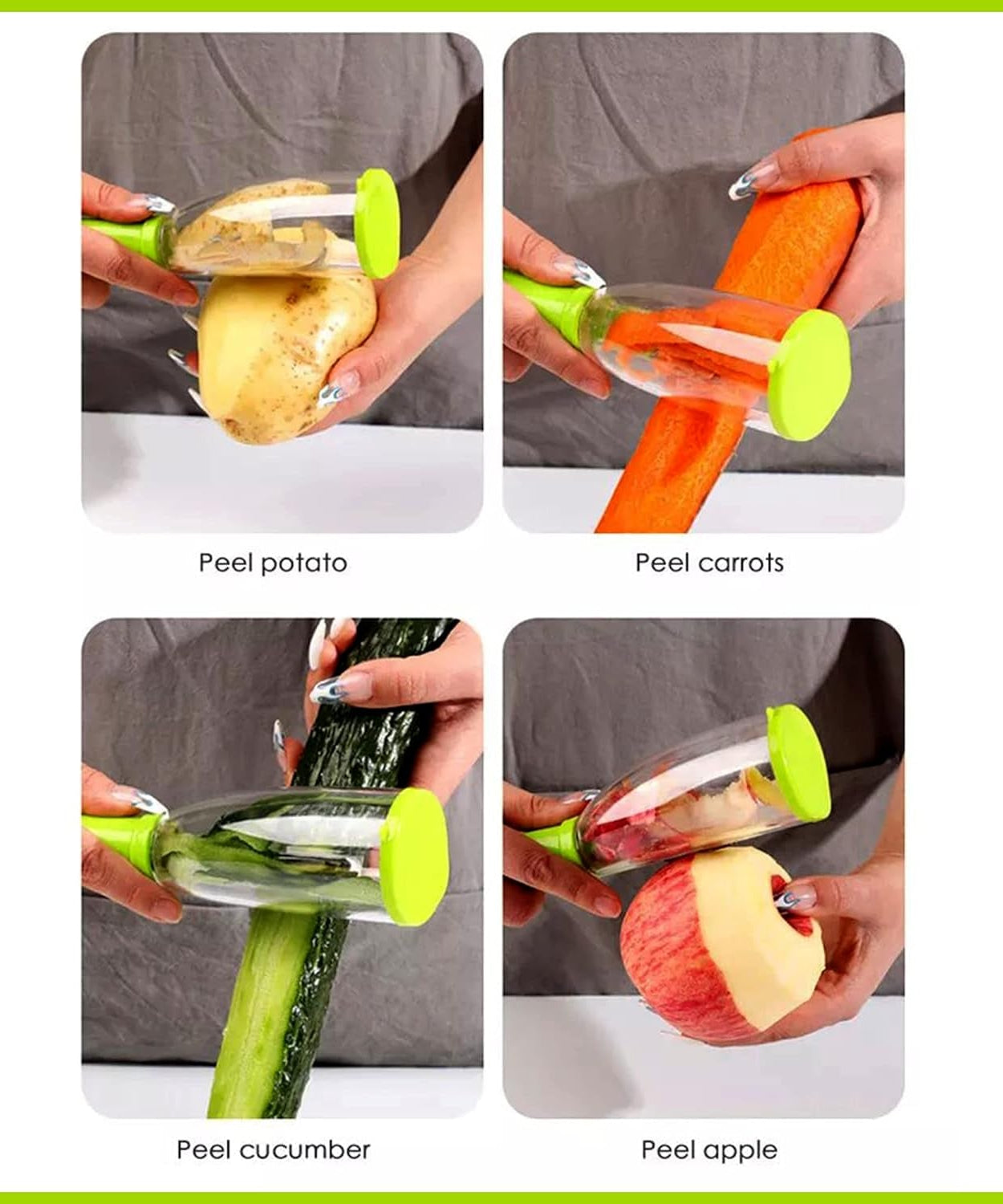 Fruit and vegetable peeling tool
