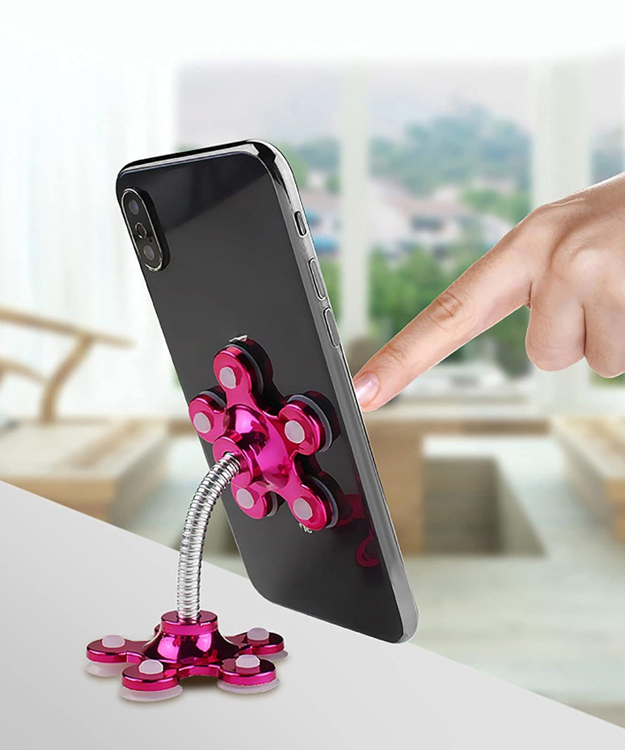 360° rotatable phone holder with suction cup
