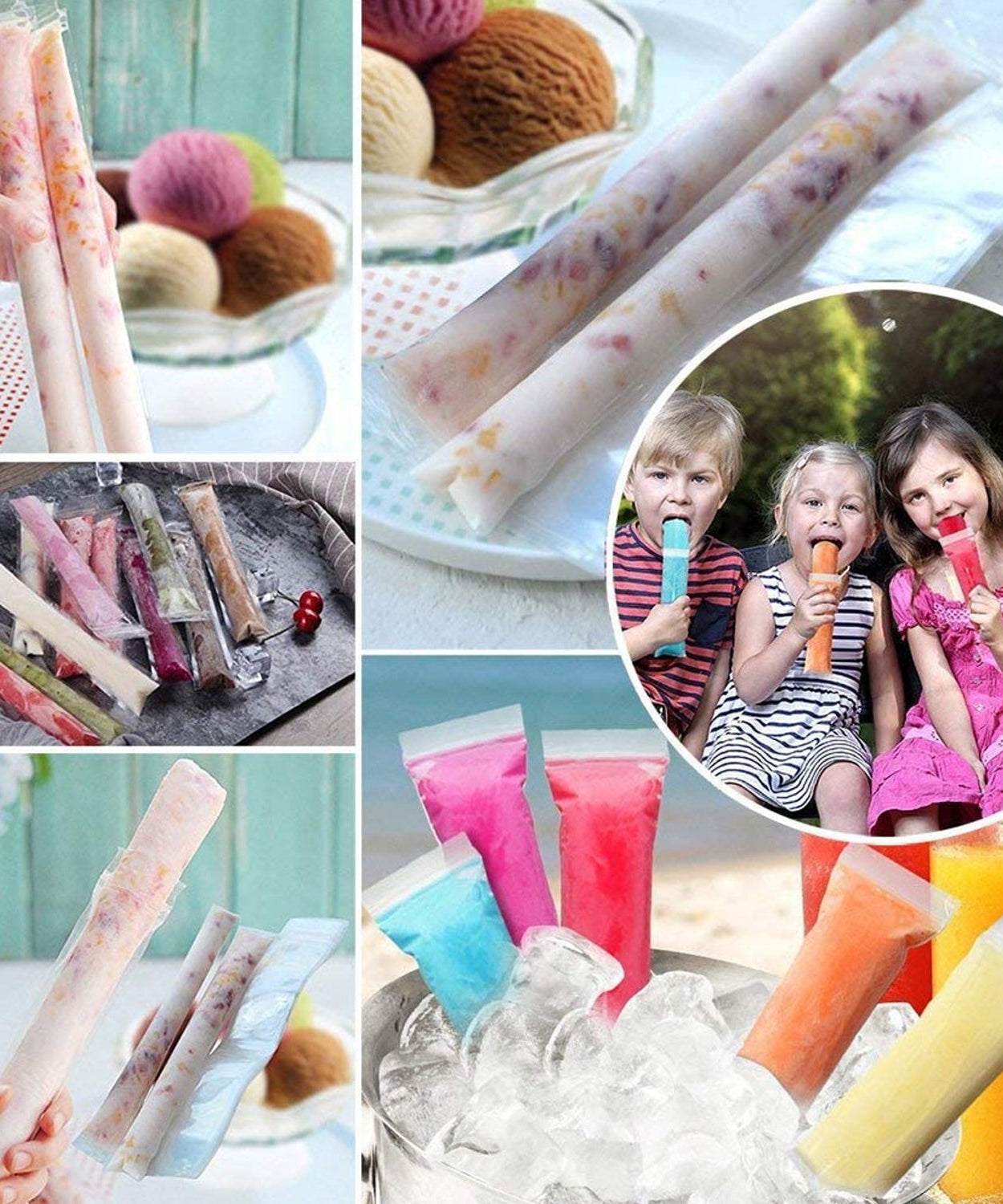 DIY Manual Popsicle Maker – Reusable Ice Cream Mold (Approx 20 Pcs Packing Bag)