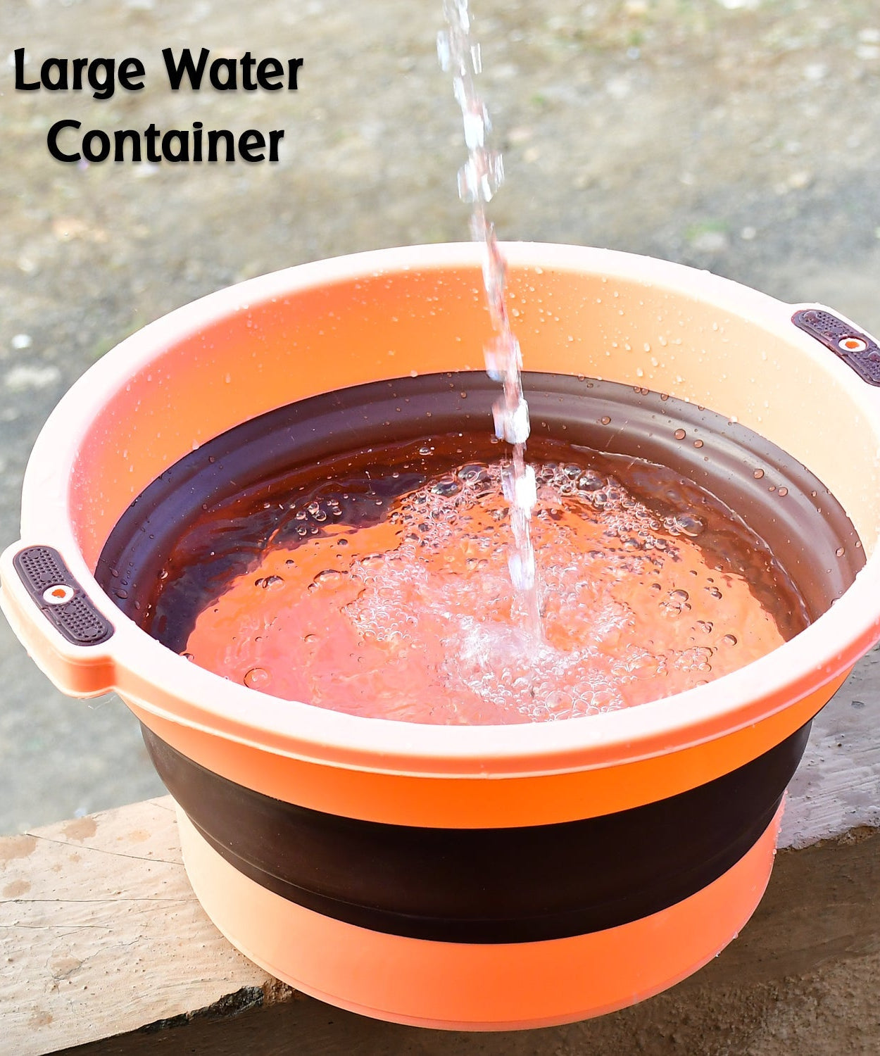 Collapsible tub with hanging hole, ideal for foot spa