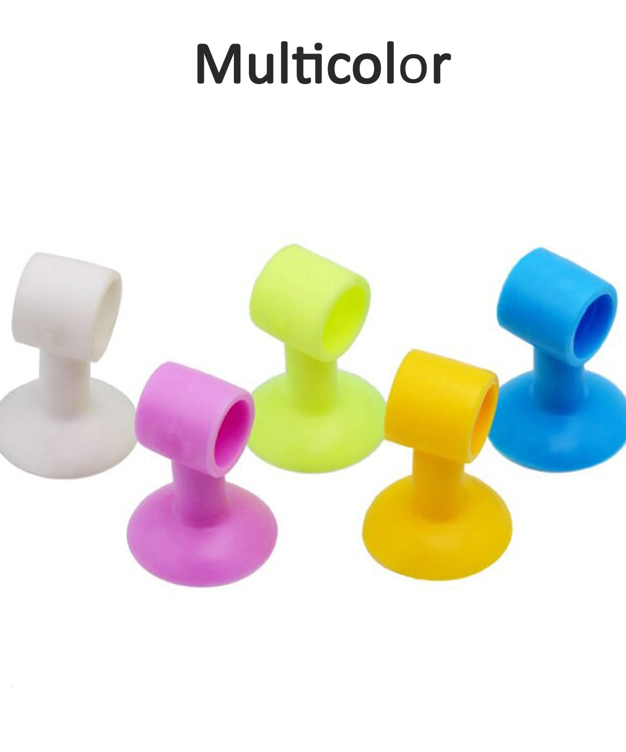 Pack of 100 silicone door handle crash pads, mini, for preventing wall and door damage.