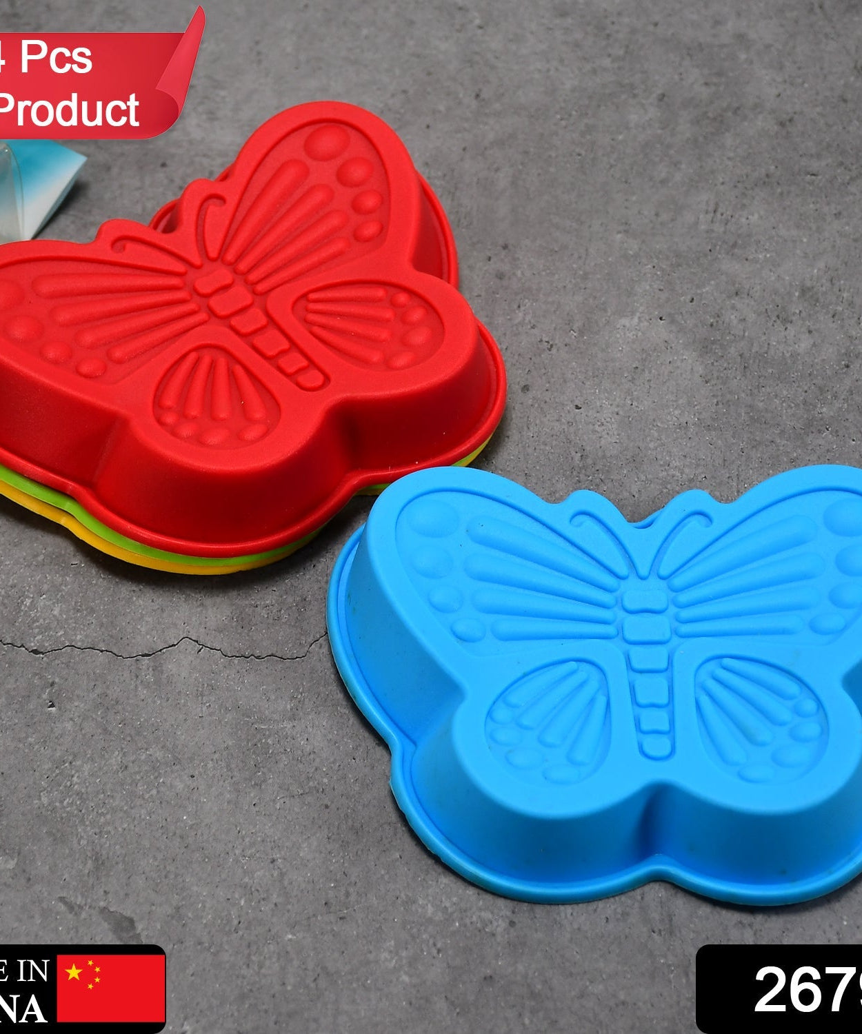 Silicone cupcake liners in butterfly shape, microwave and oven safe, for baking and molds.