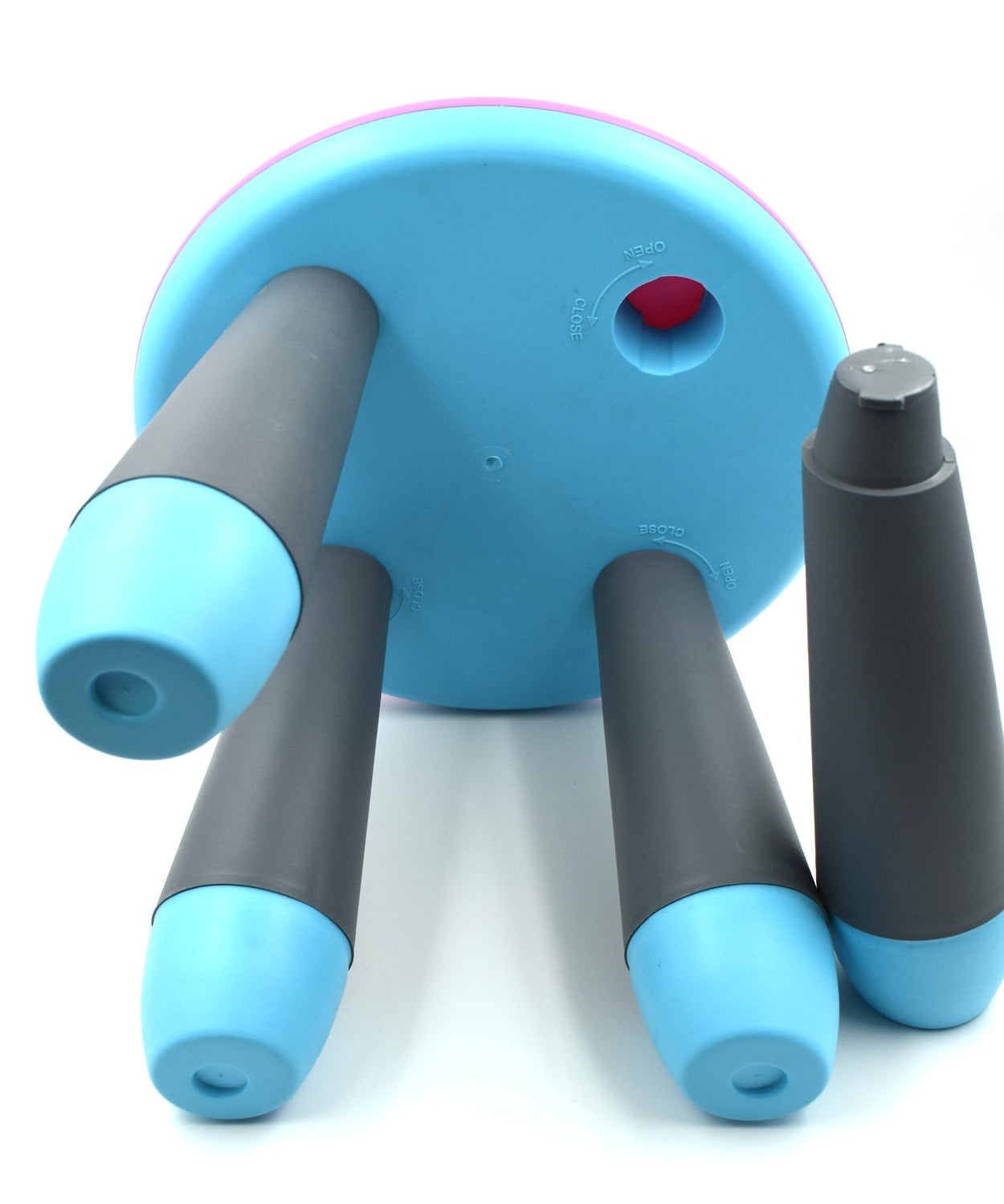 Compact and foldable baby stool for practical use in homes and other places.