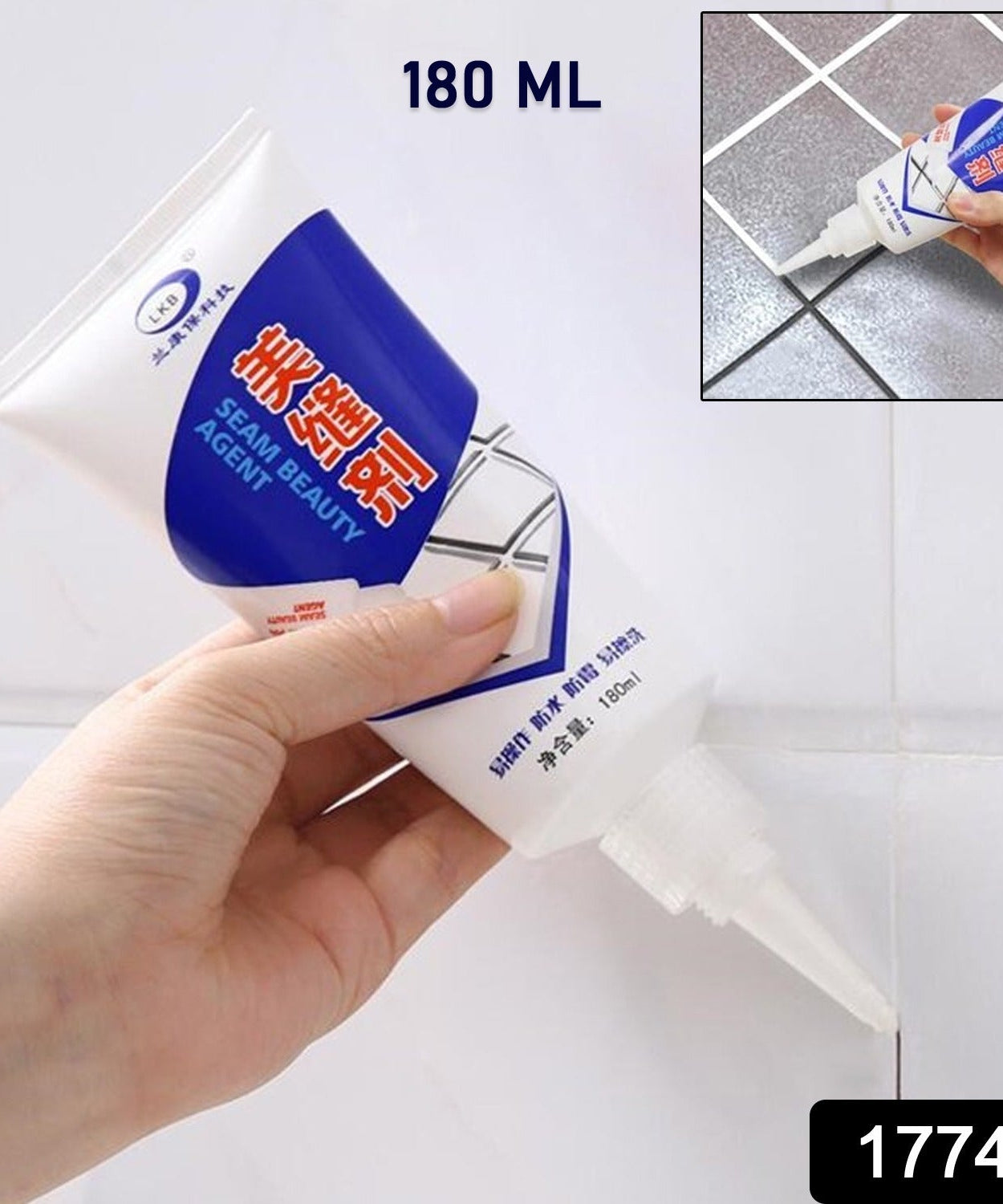 Waterproof Tile Gap / Crack / Grout Filler Water-Resistant Silicone Sealant for DIY Home Sink Gaps / Tiles Gaps / Grouts Repair Filler Tube For Home, Office, Bathroom, Toilets(180 Ml)